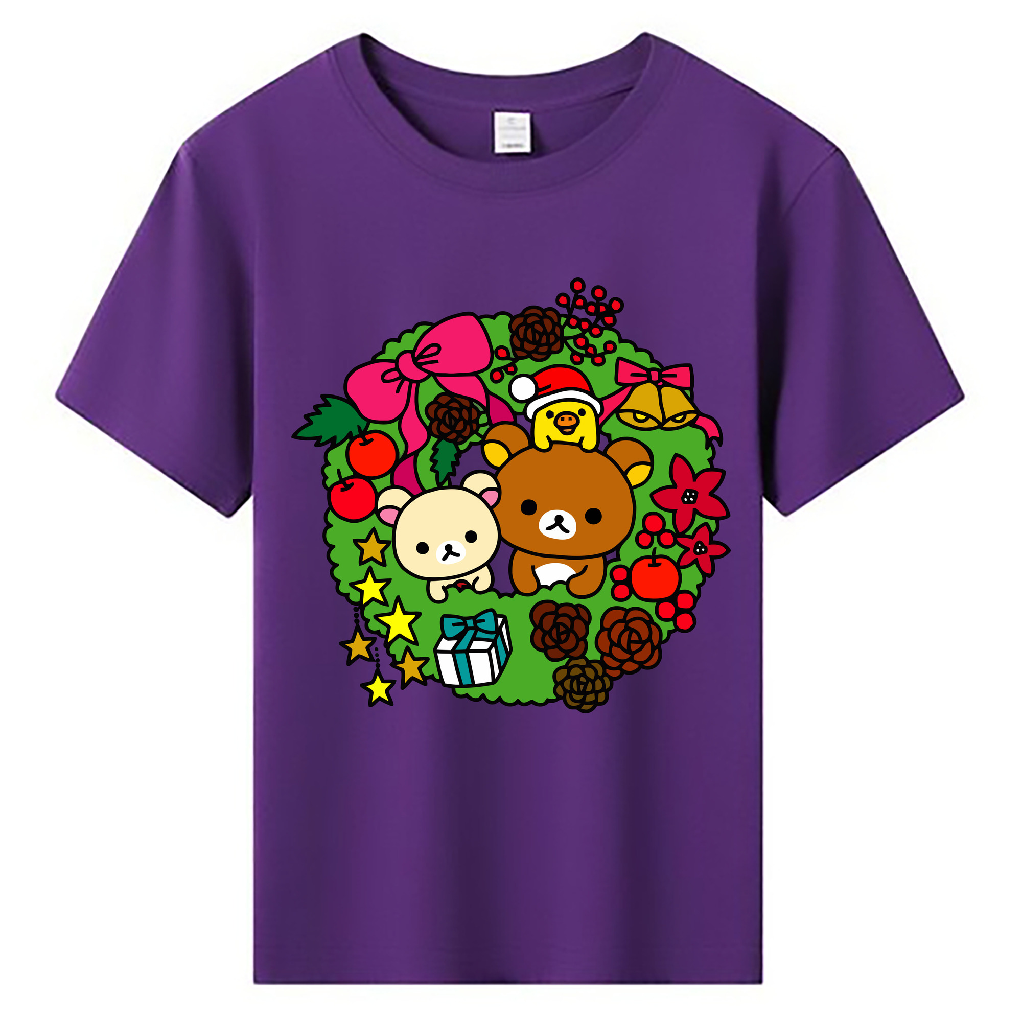 （画像用） リラックマ リラックマ キイロイトリ Rilakkuma Korilakkuma Kiiroitori 綿100％キッズTシャツ（フロントプリント）