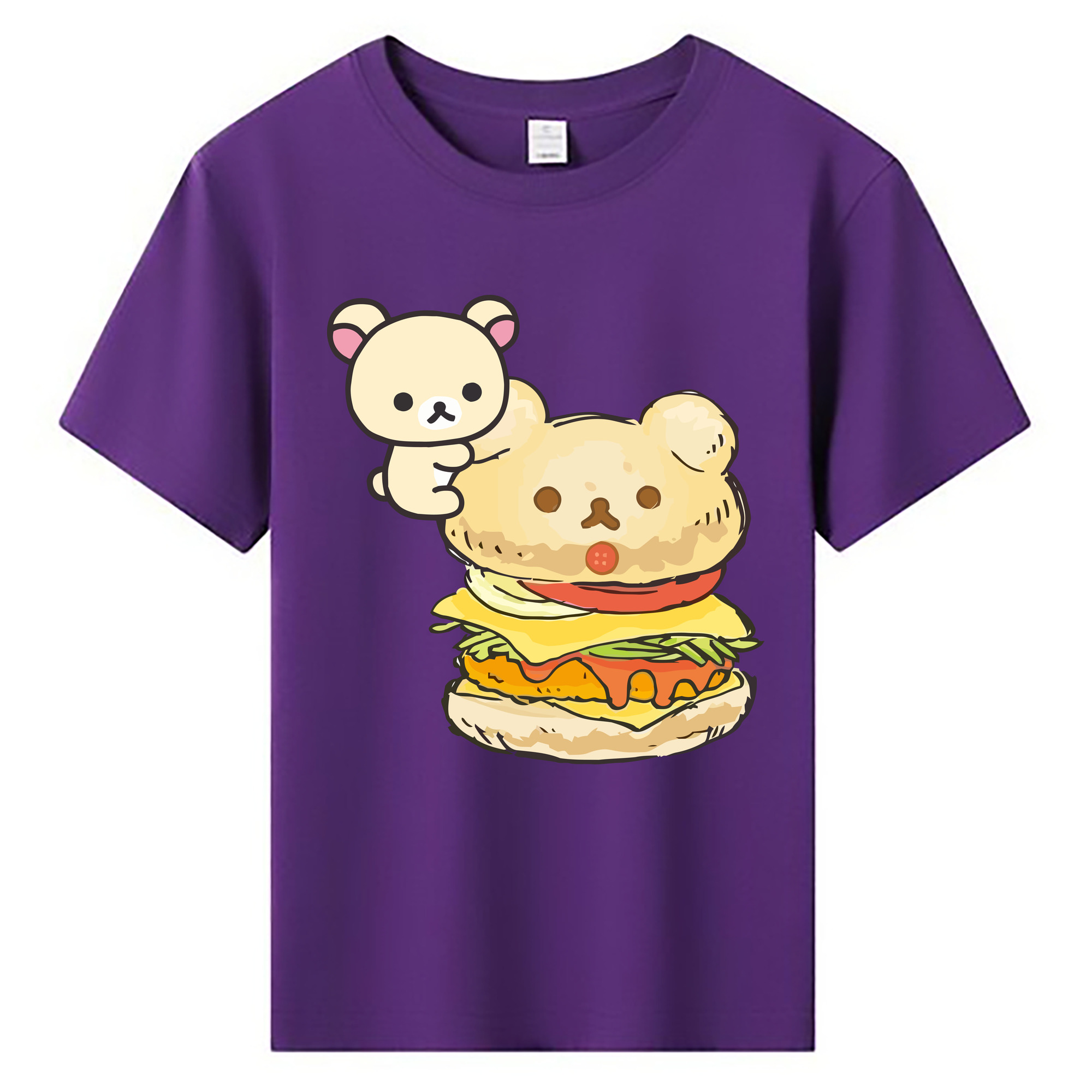 （画像用） リラックマ リラックマ キイロイトリ Rilakkuma Korilakkuma Kiiroitori 綿100％キッズTシャツ（フロントプリント）