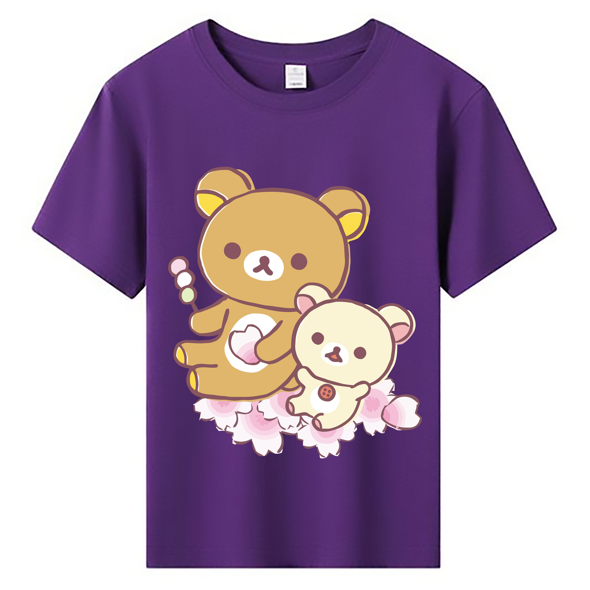 （画像用） リラックマ リラックマ キイロイトリ Rilakkuma Korilakkuma Kiiroitori 綿100％キッズTシャツ（フロントプリント）