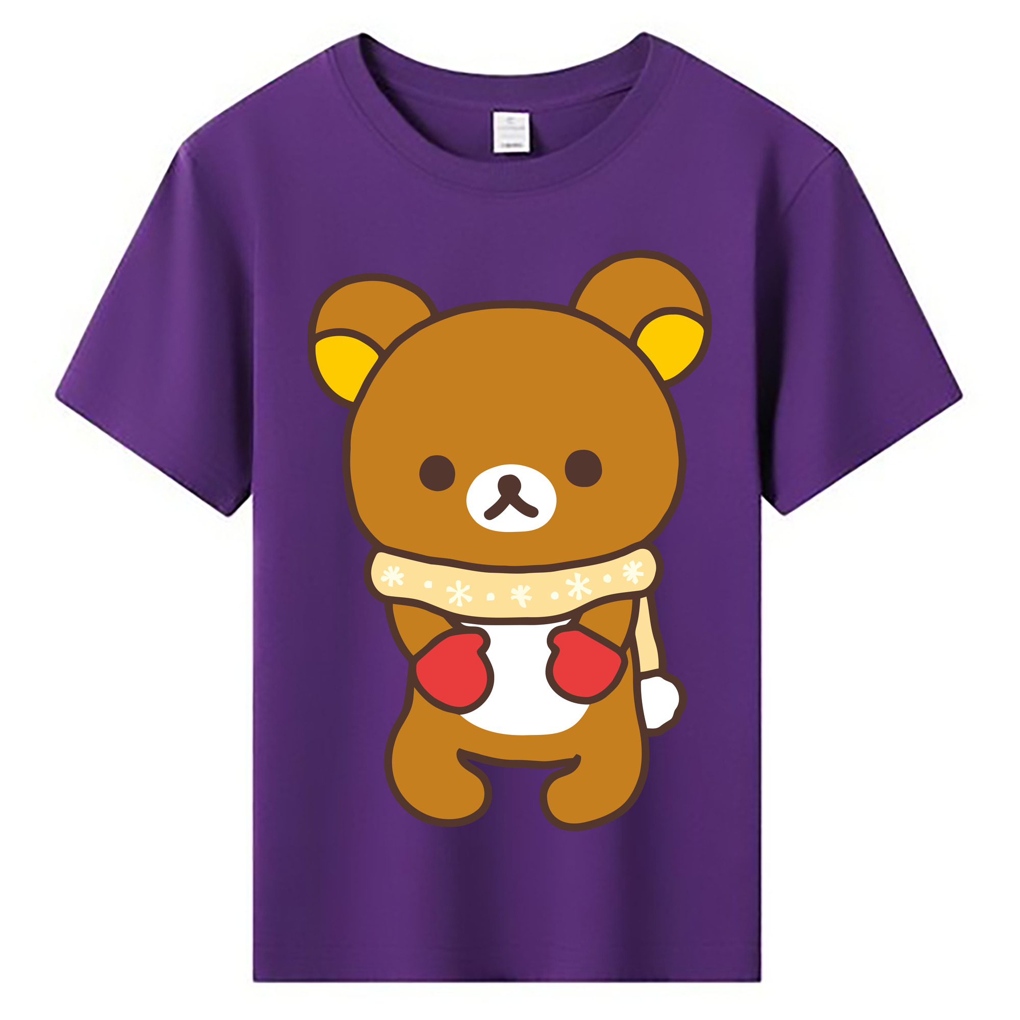 （画像用） リラックマ リラックマ キイロイトリ Rilakkuma Korilakkuma Kiiroitori 綿100％キッズTシャツ（フロントプリント）