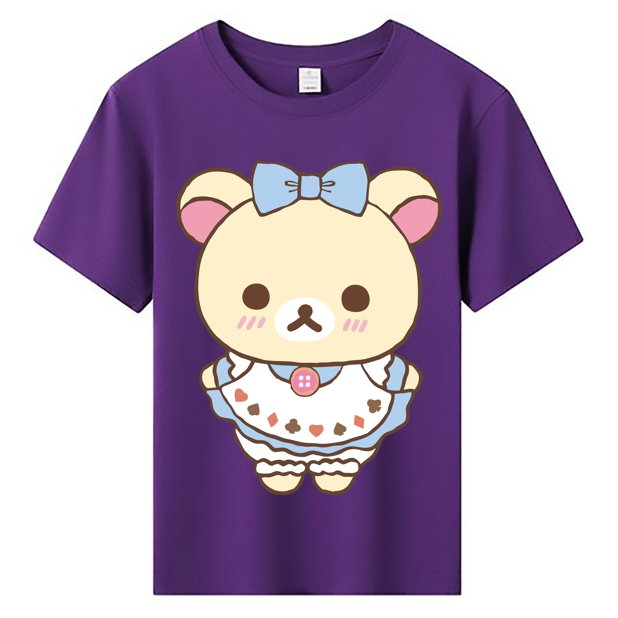（画像用） リラックマ リラックマ キイロイトリ Rilakkuma Korilakkuma Kiiroitori 綿100％キッズTシャツ（フロントプリント）