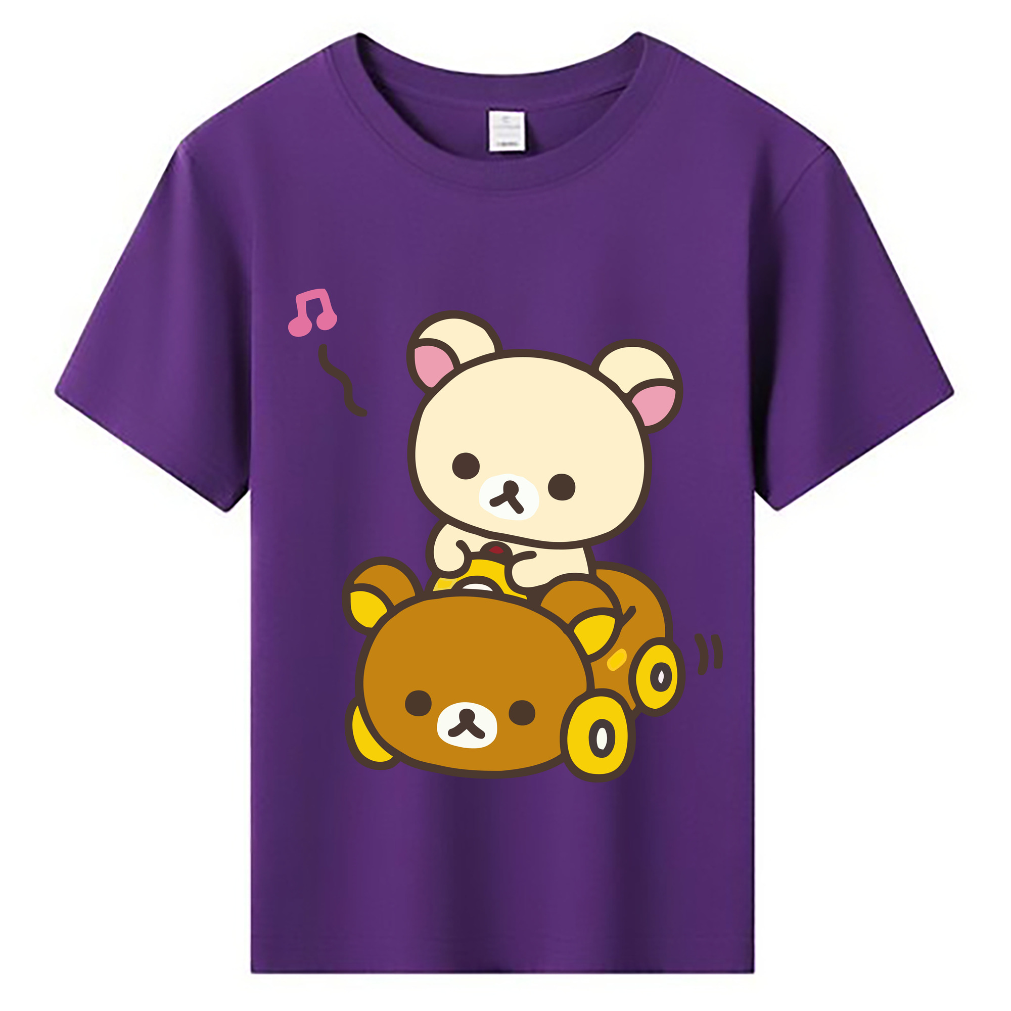 （画像用） リラックマ リラックマ キイロイトリ Rilakkuma Korilakkuma Kiiroitori 綿100％キッズTシャツ（フロントプリント）