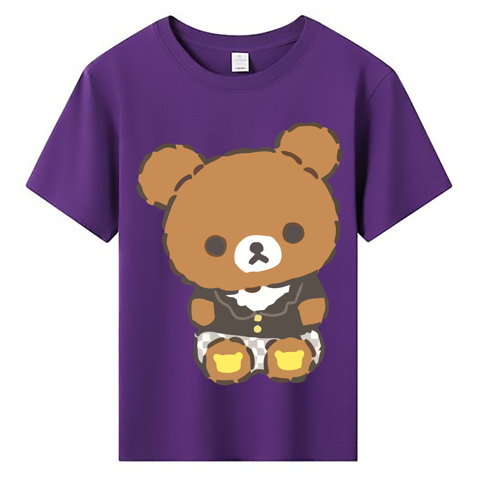 （画像用） リラックマ リラックマ キイロイトリ Rilakkuma Korilakkuma Kiiroitori 綿100％キッズTシャツ（フロントプリント）