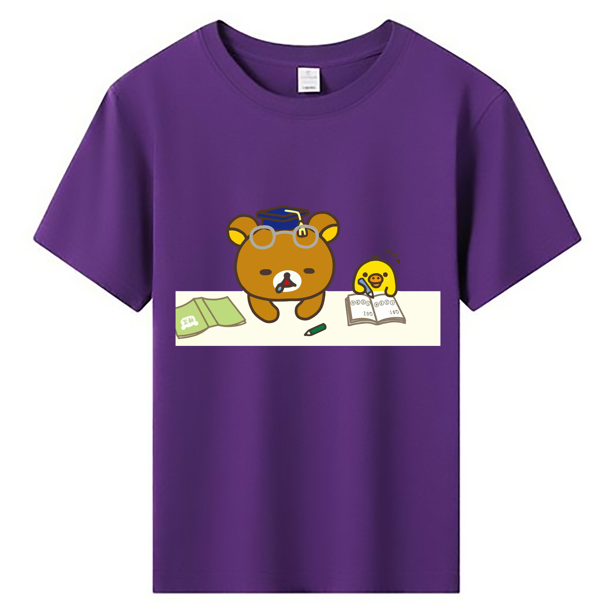 （画像用） リラックマ リラックマ キイロイトリ Rilakkuma Korilakkuma Kiiroitori 綿100％キッズTシャツ（フロントプリント）