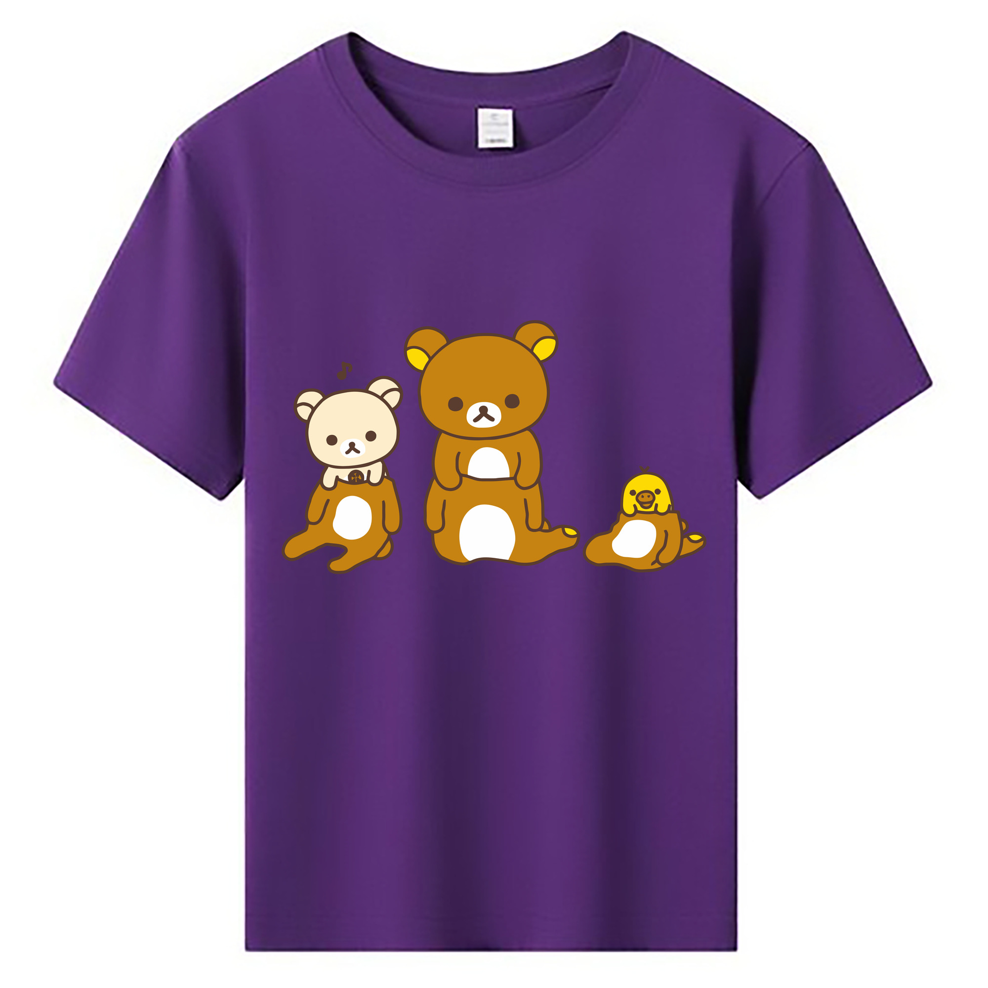 （画像用） リラックマ リラックマ キイロイトリ Rilakkuma Korilakkuma Kiiroitori 綿100％キッズTシャツ（フロントプリント）