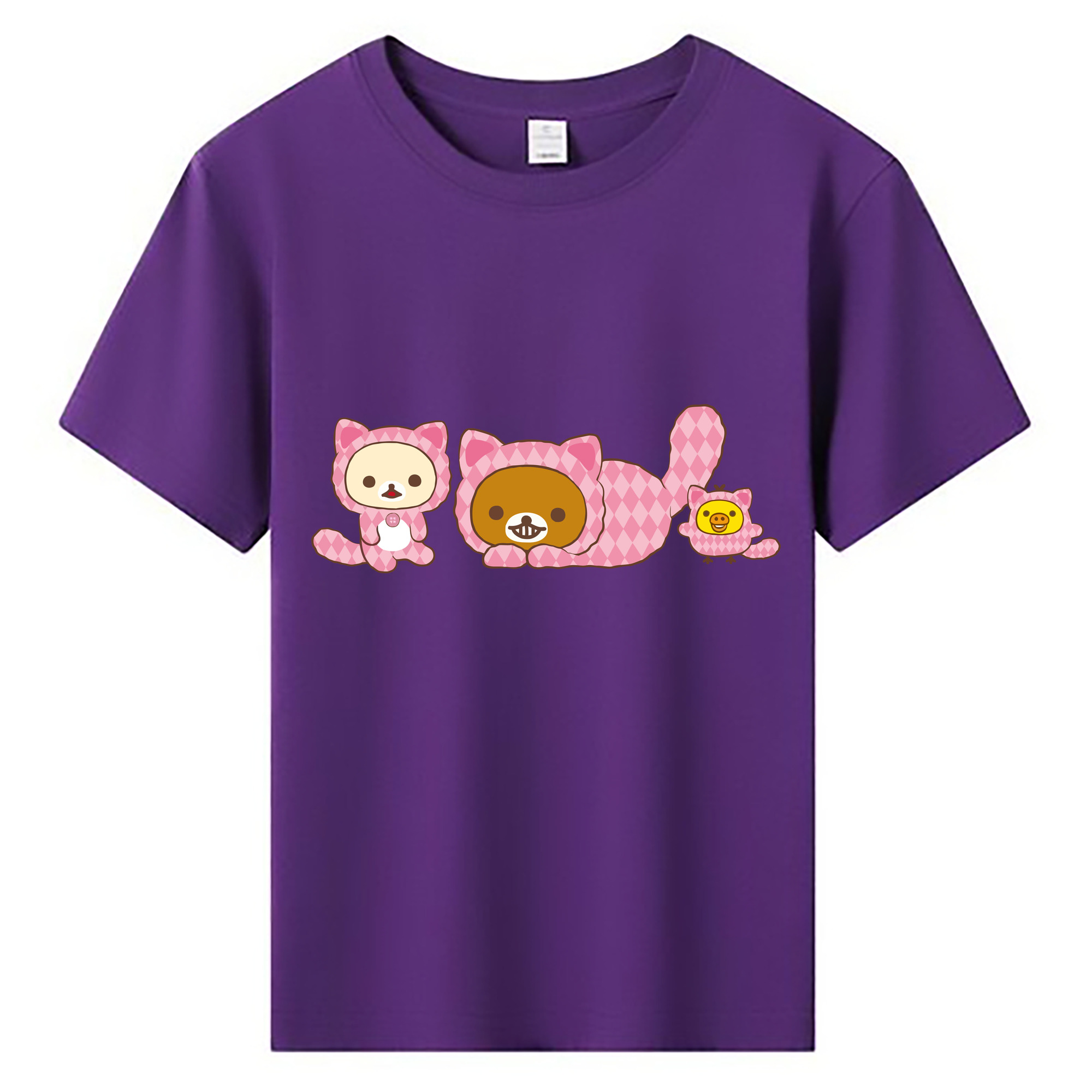 （画像用） リラックマ リラックマ キイロイトリ Rilakkuma Korilakkuma Kiiroitori 綿100％キッズTシャツ（フロントプリント）