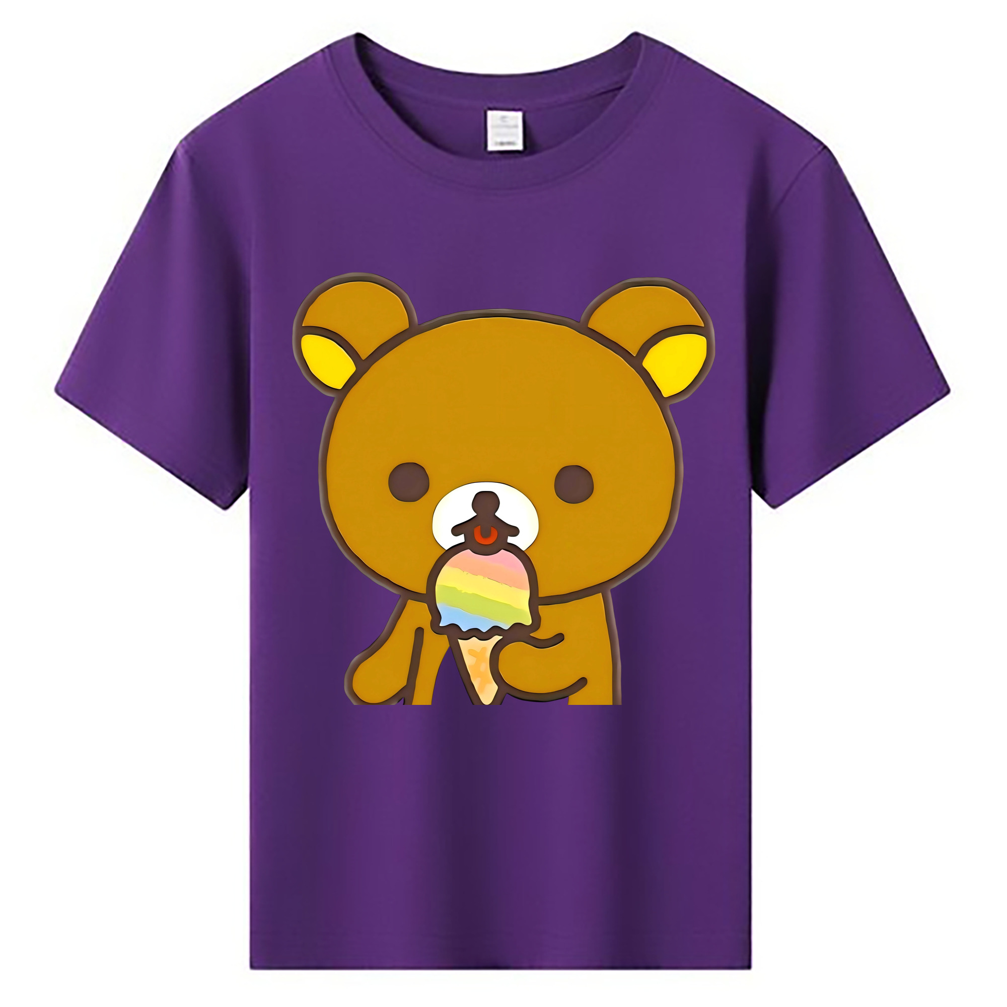 （画像用） リラックマ リラックマ キイロイトリ Rilakkuma Korilakkuma Kiiroitori 綿100％キッズTシャツ（フロントプリント）