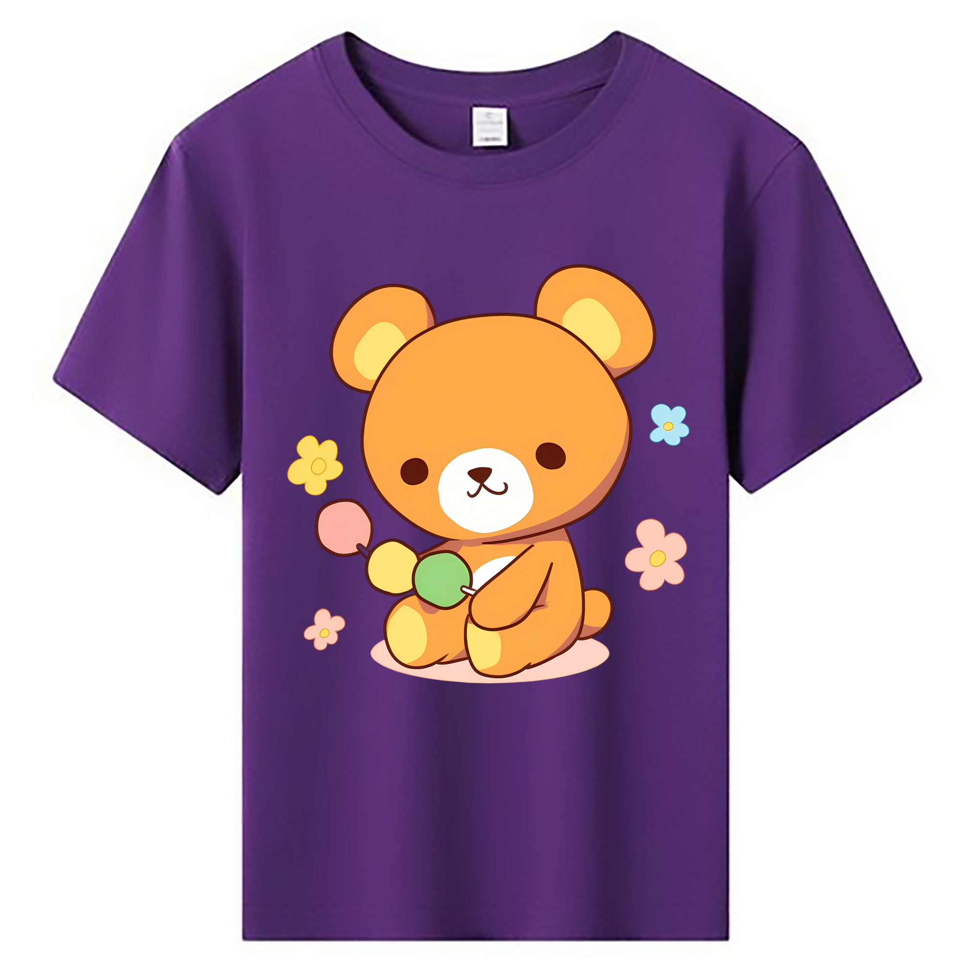 （画像用） リラックマ リラックマ キイロイトリ Rilakkuma Korilakkuma Kiiroitori 綿100％キッズTシャツ（フロントプリント）