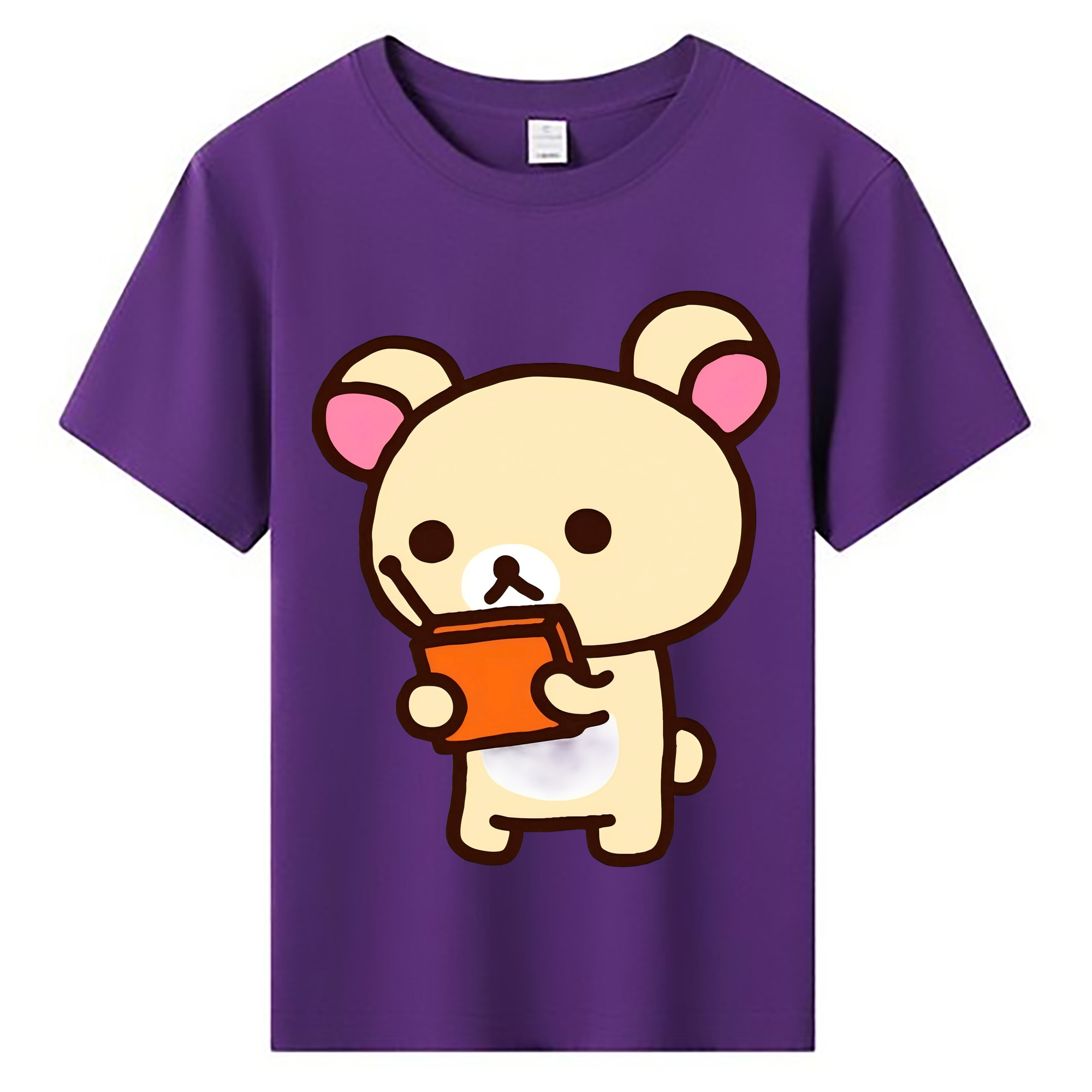 （画像用） リラックマ リラックマ キイロイトリ Rilakkuma Korilakkuma Kiiroitori 綿100％キッズTシャツ（フロントプリント）