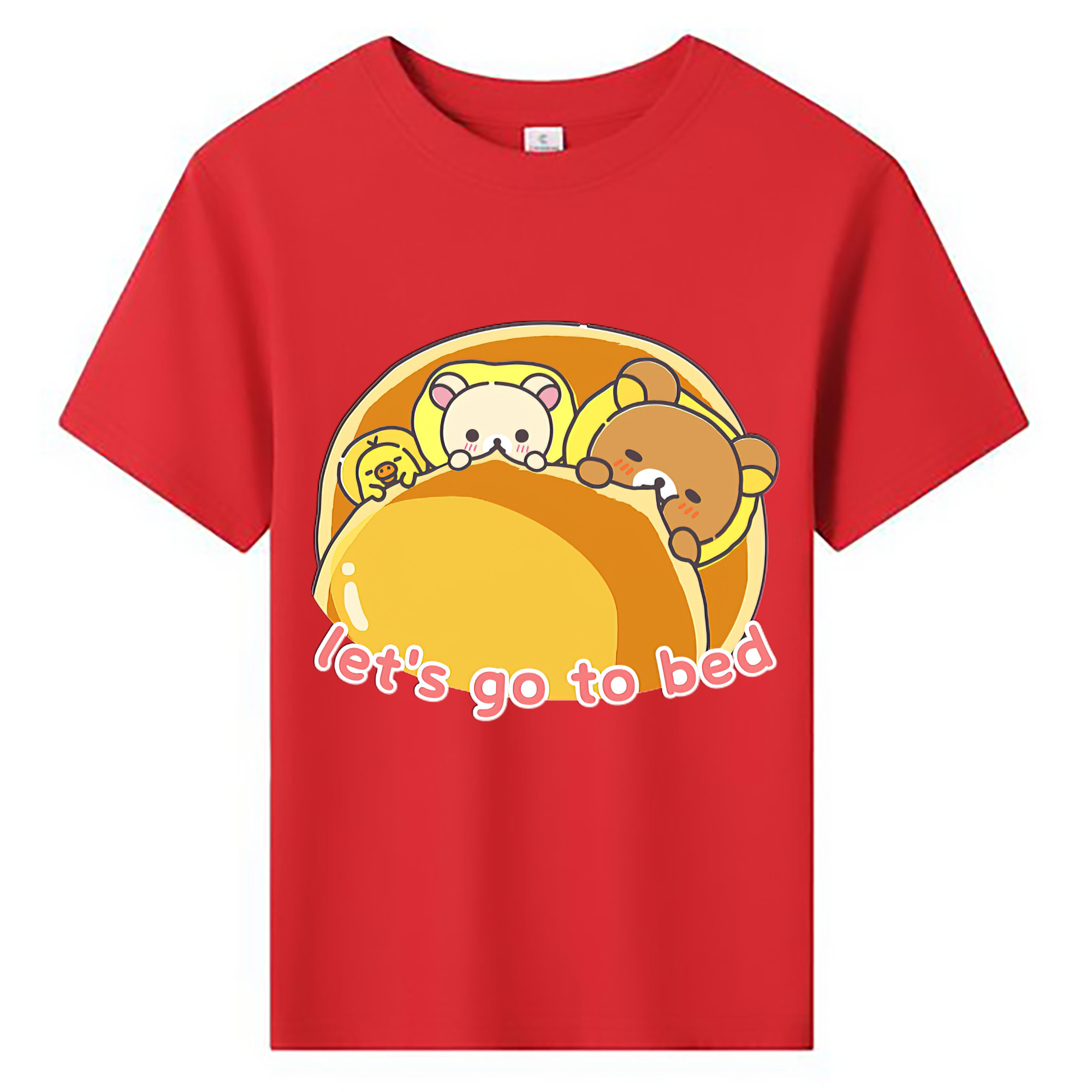 （画像用） リラックマ リラックマ キイロイトリ Rilakkuma Korilakkuma Kiiroitori 綿100％キッズTシャツ（フロントプリント）