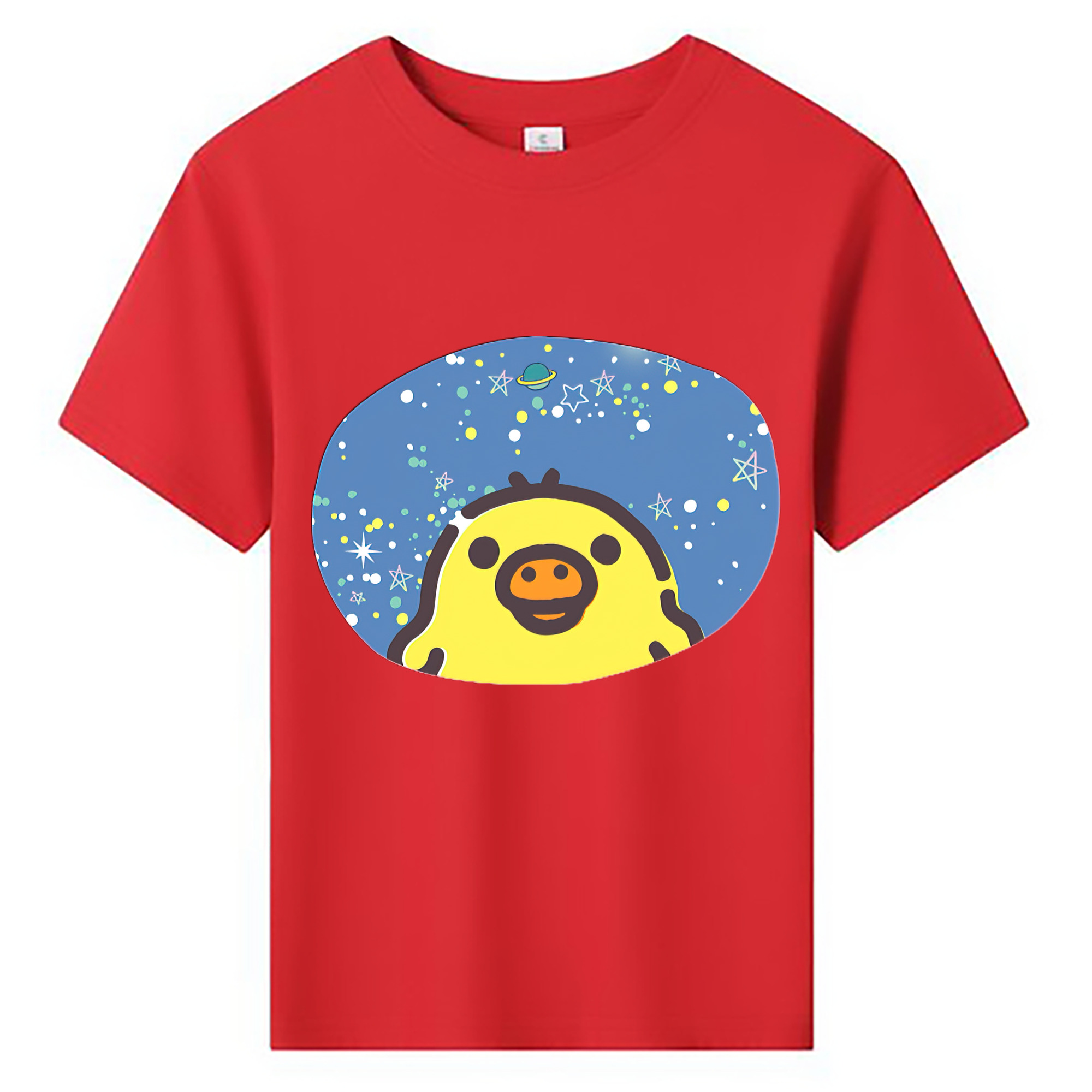 （画像用） リラックマ リラックマ キイロイトリ Rilakkuma Korilakkuma Kiiroitori 綿100％キッズTシャツ（フロントプリント）