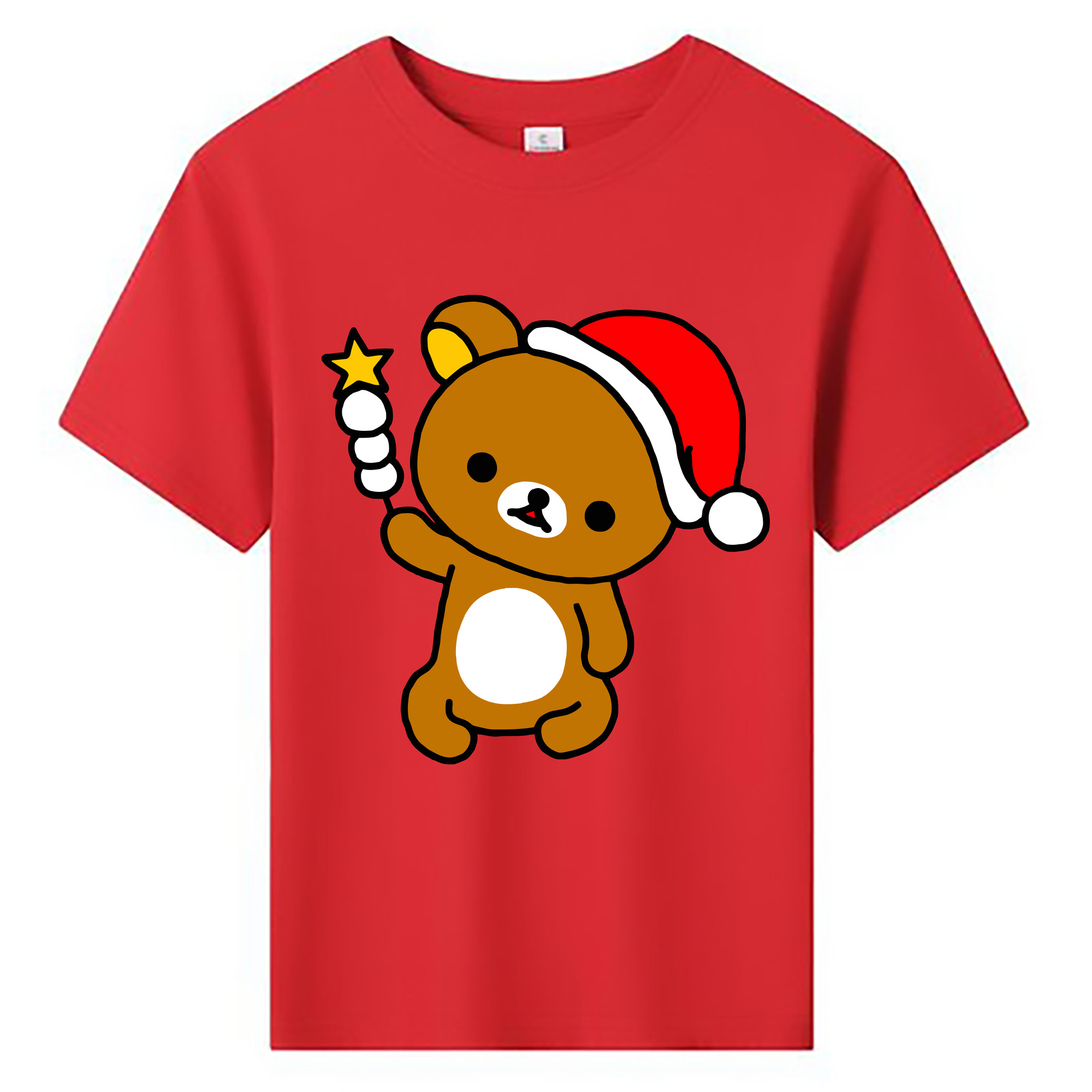 （画像用） リラックマ リラックマ キイロイトリ Rilakkuma Korilakkuma Kiiroitori 綿100％キッズTシャツ（フロントプリント）