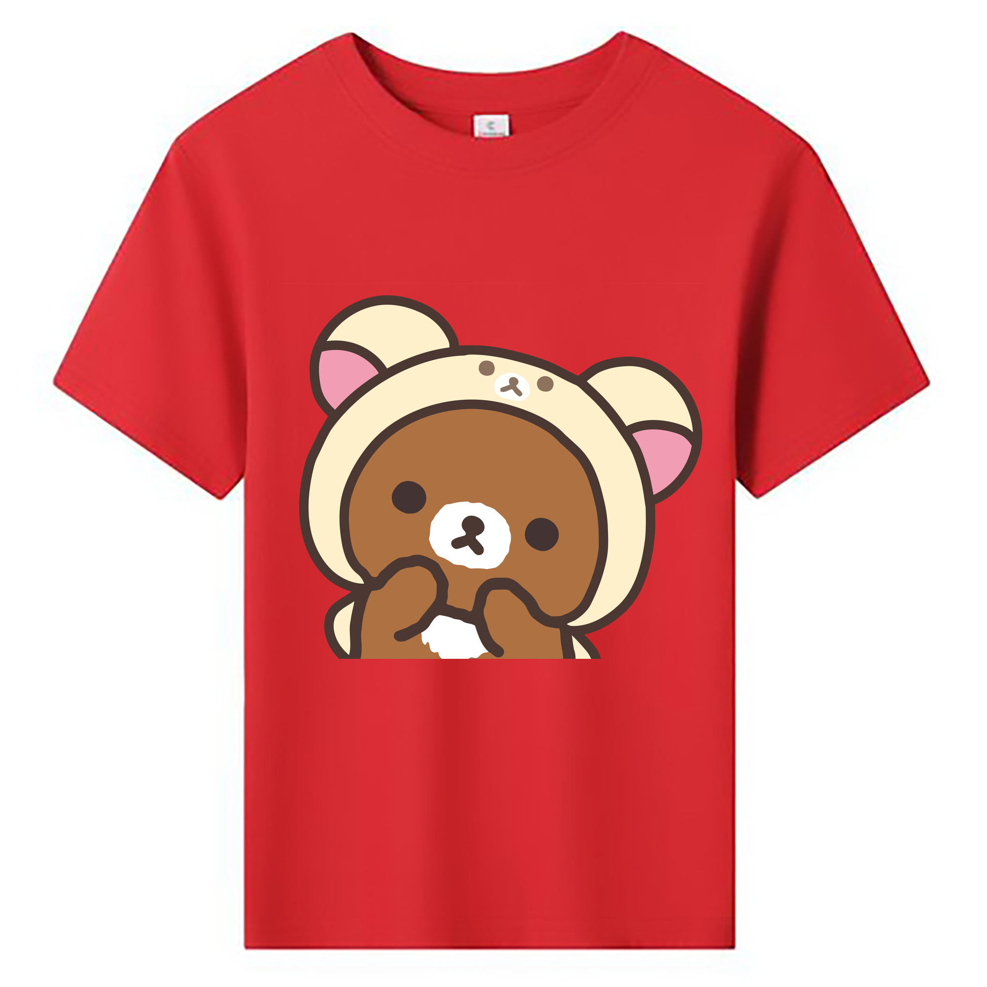 （画像用） リラックマ リラックマ キイロイトリ Rilakkuma Korilakkuma Kiiroitori 綿100％キッズTシャツ（フロントプリント）