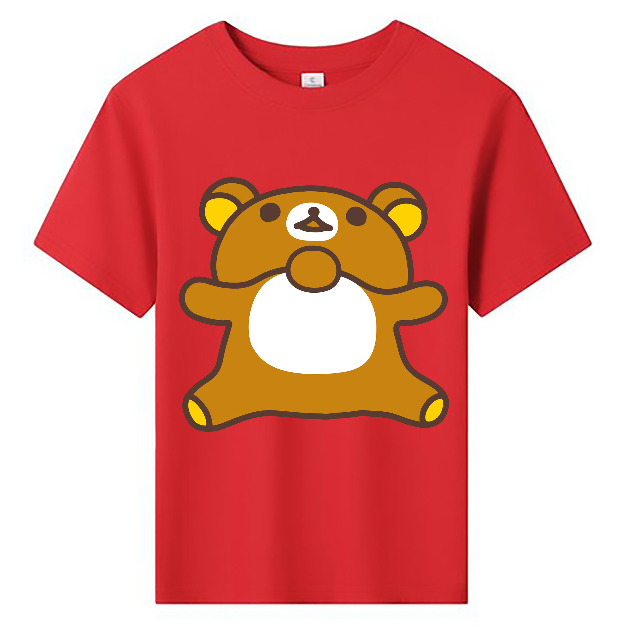 （画像用） リラックマ リラックマ キイロイトリ Rilakkuma Korilakkuma Kiiroitori 綿100％キッズTシャツ（フロントプリント）