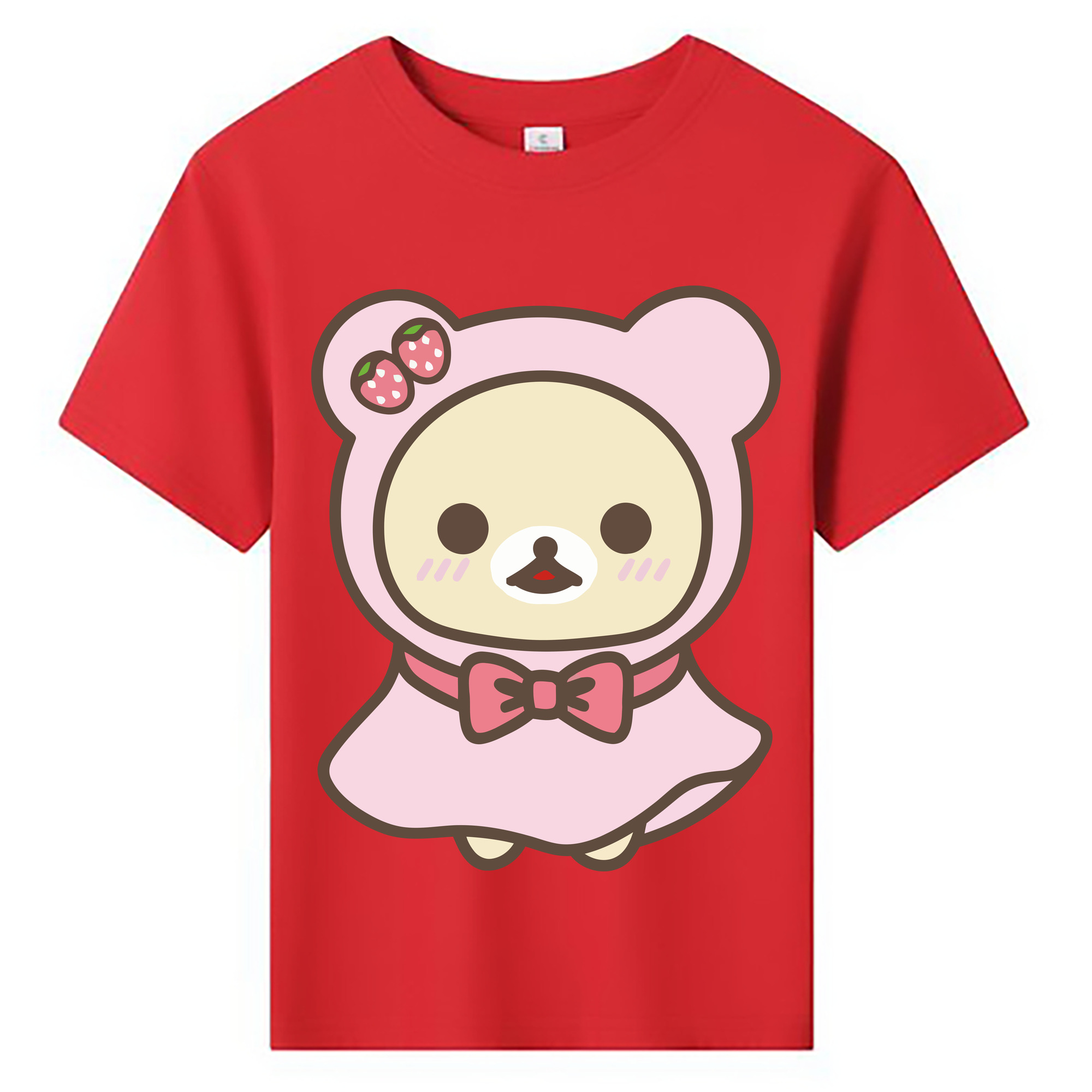 （画像用） リラックマ リラックマ キイロイトリ Rilakkuma Korilakkuma Kiiroitori 綿100％キッズTシャツ（フロントプリント）