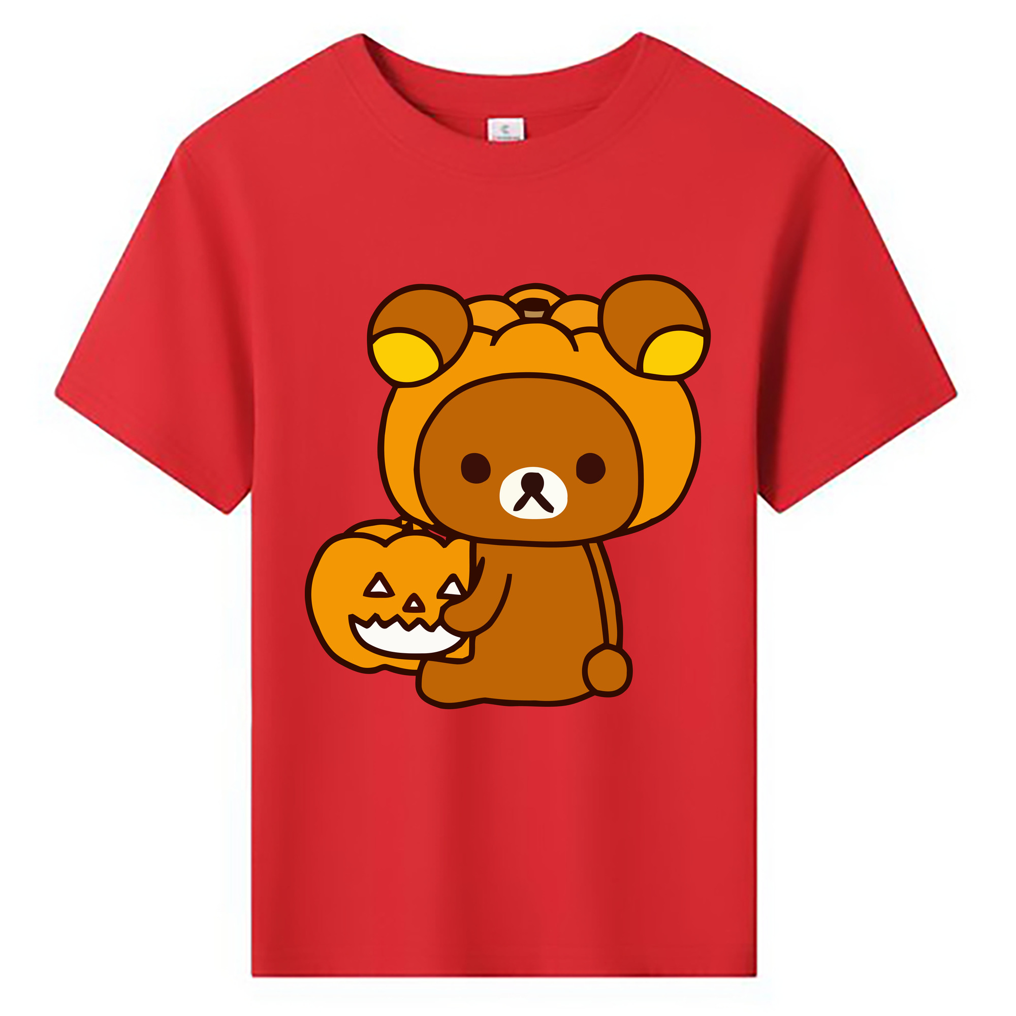 （画像用） リラックマ リラックマ キイロイトリ Rilakkuma Korilakkuma Kiiroitori 綿100％キッズTシャツ（フロントプリント）