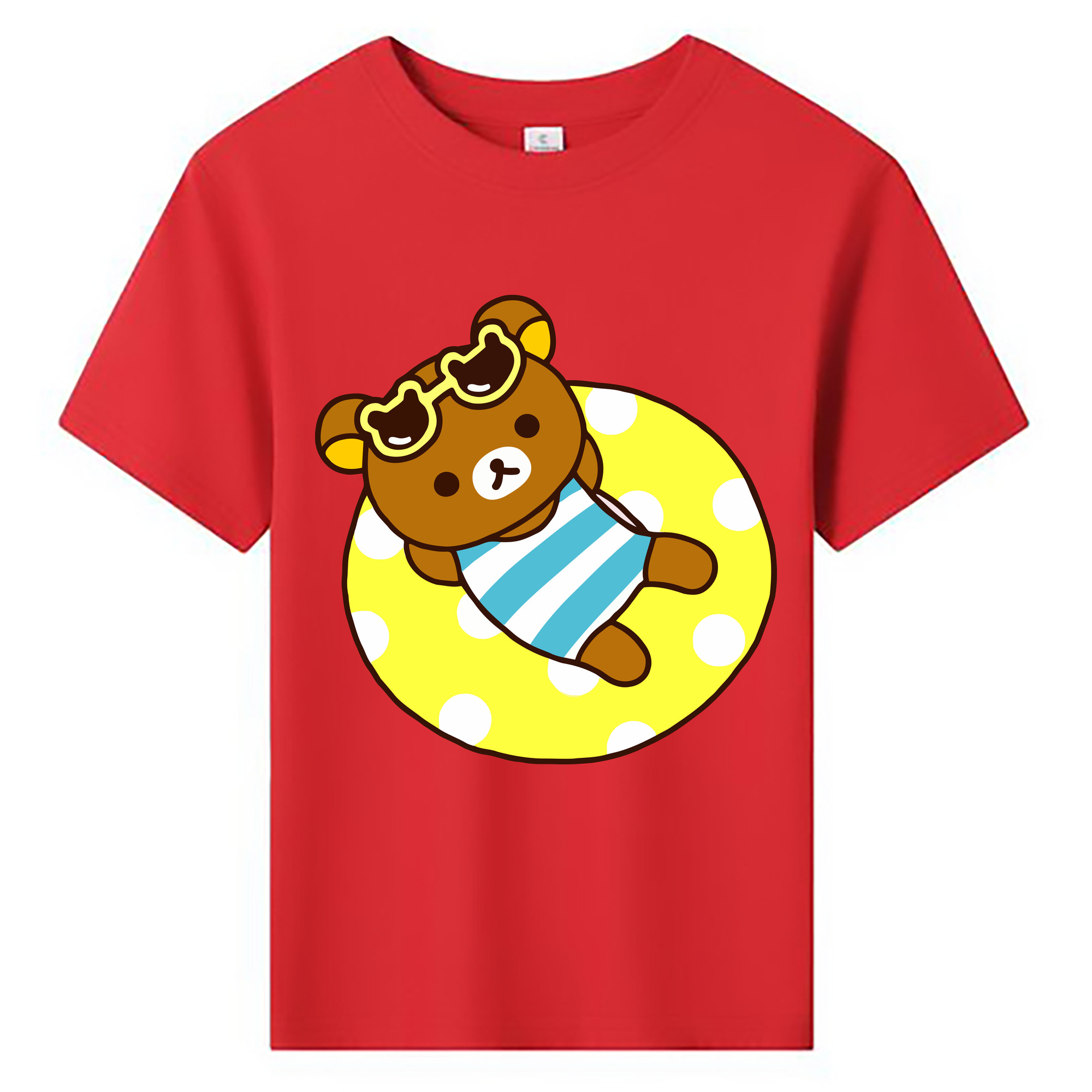 （画像用） リラックマ リラックマ キイロイトリ Rilakkuma Korilakkuma Kiiroitori 綿100％キッズTシャツ（フロントプリント）