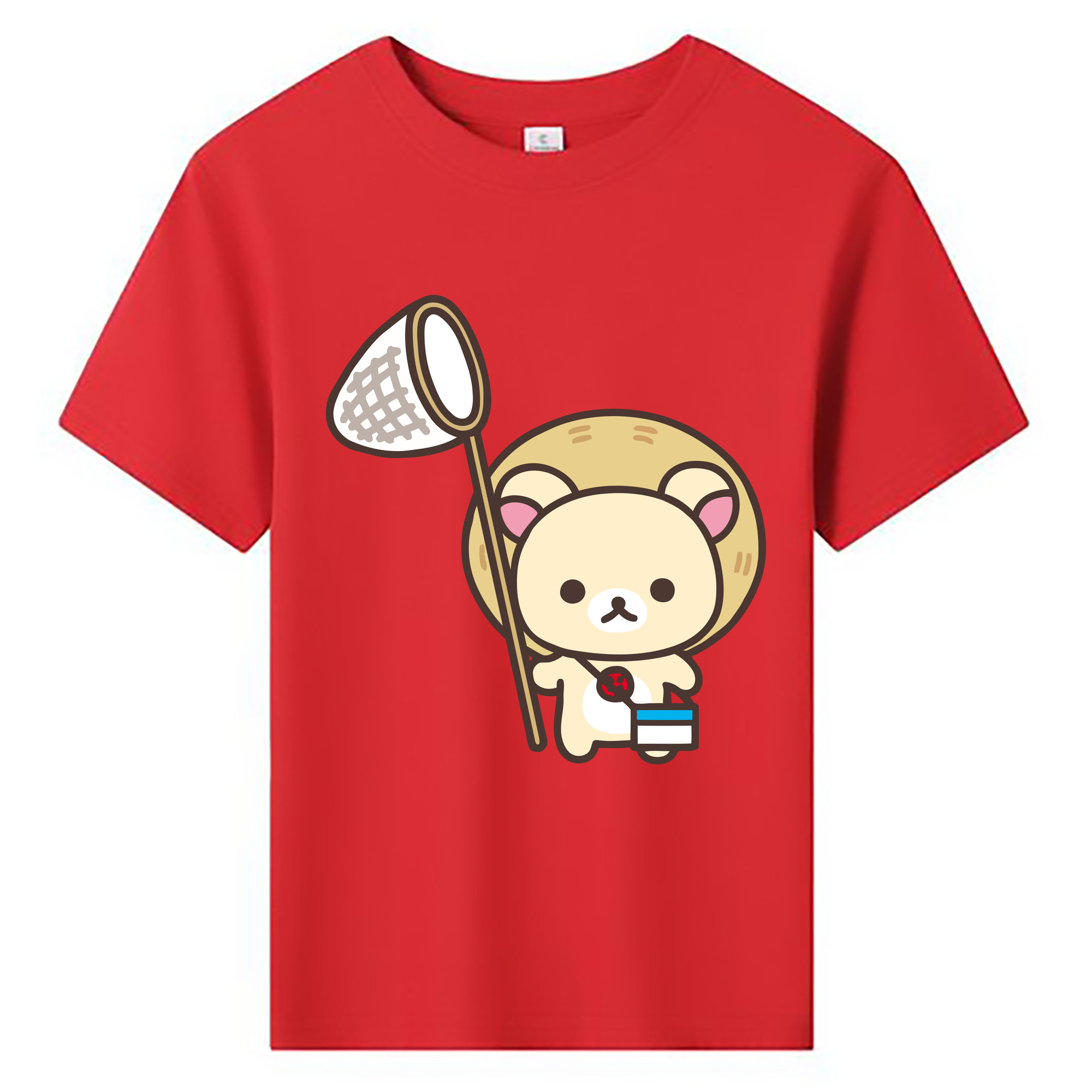（画像用） リラックマ リラックマ キイロイトリ Rilakkuma Korilakkuma Kiiroitori 綿100％キッズTシャツ（フロントプリント）