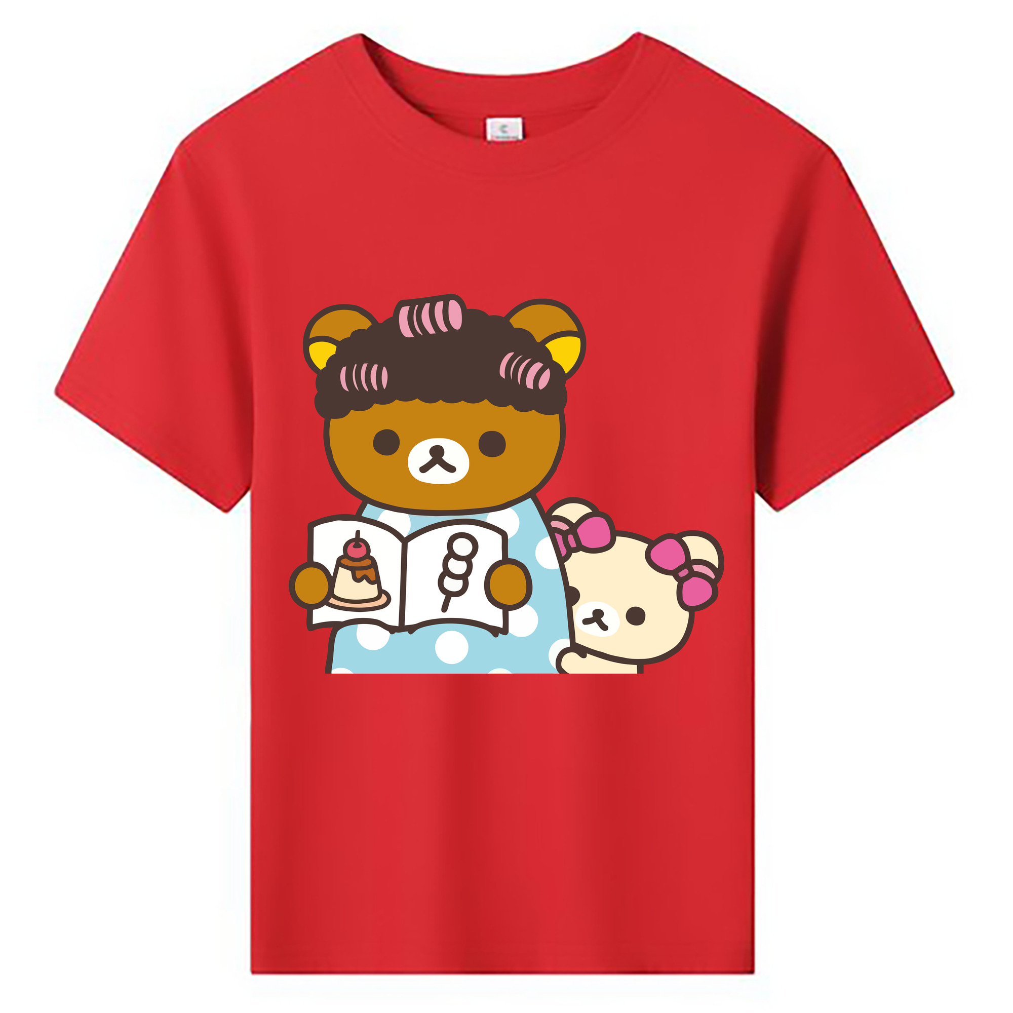 （画像用） リラックマ リラックマ キイロイトリ Rilakkuma Korilakkuma Kiiroitori 綿100％キッズTシャツ（フロントプリント）