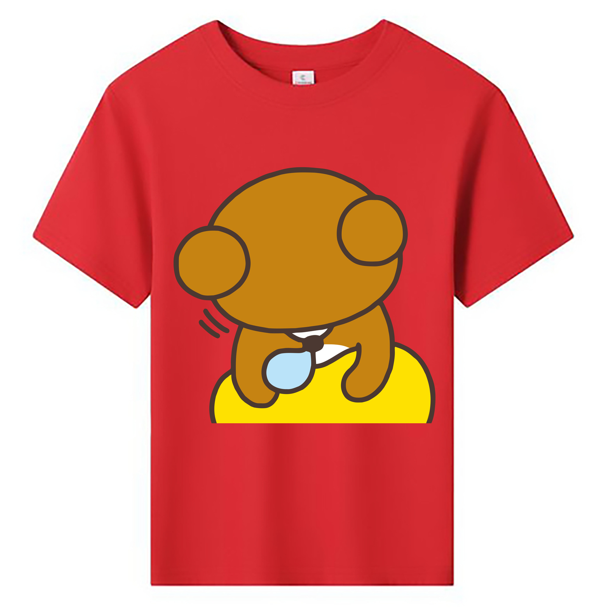 （画像用） リラックマ リラックマ キイロイトリ Rilakkuma Korilakkuma Kiiroitori 綿100％キッズTシャツ（フロントプリント）