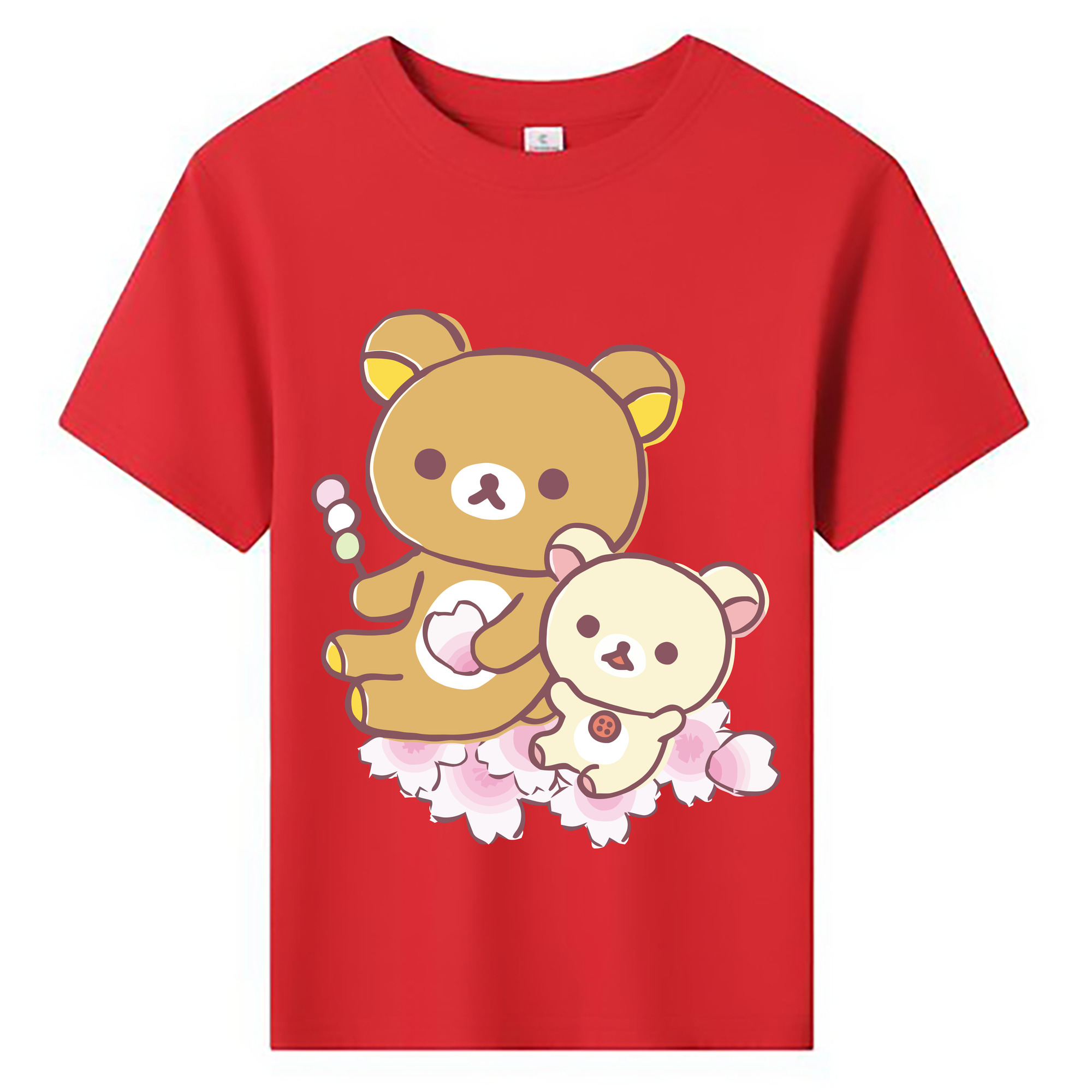 （画像用） リラックマ リラックマ キイロイトリ Rilakkuma Korilakkuma Kiiroitori 綿100％キッズTシャツ（フロントプリント）
