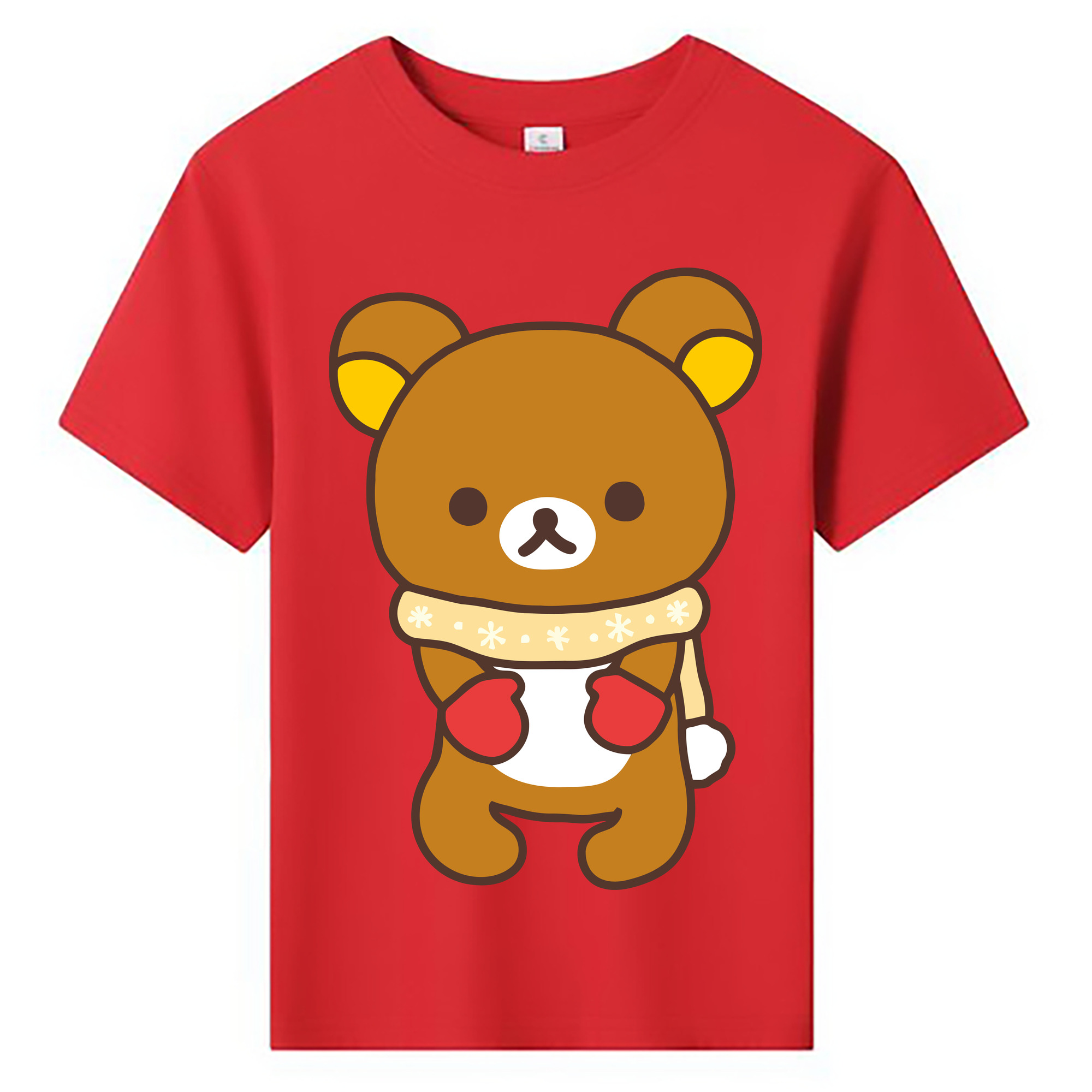 （画像用） リラックマ リラックマ キイロイトリ Rilakkuma Korilakkuma Kiiroitori 綿100％キッズTシャツ（フロントプリント）