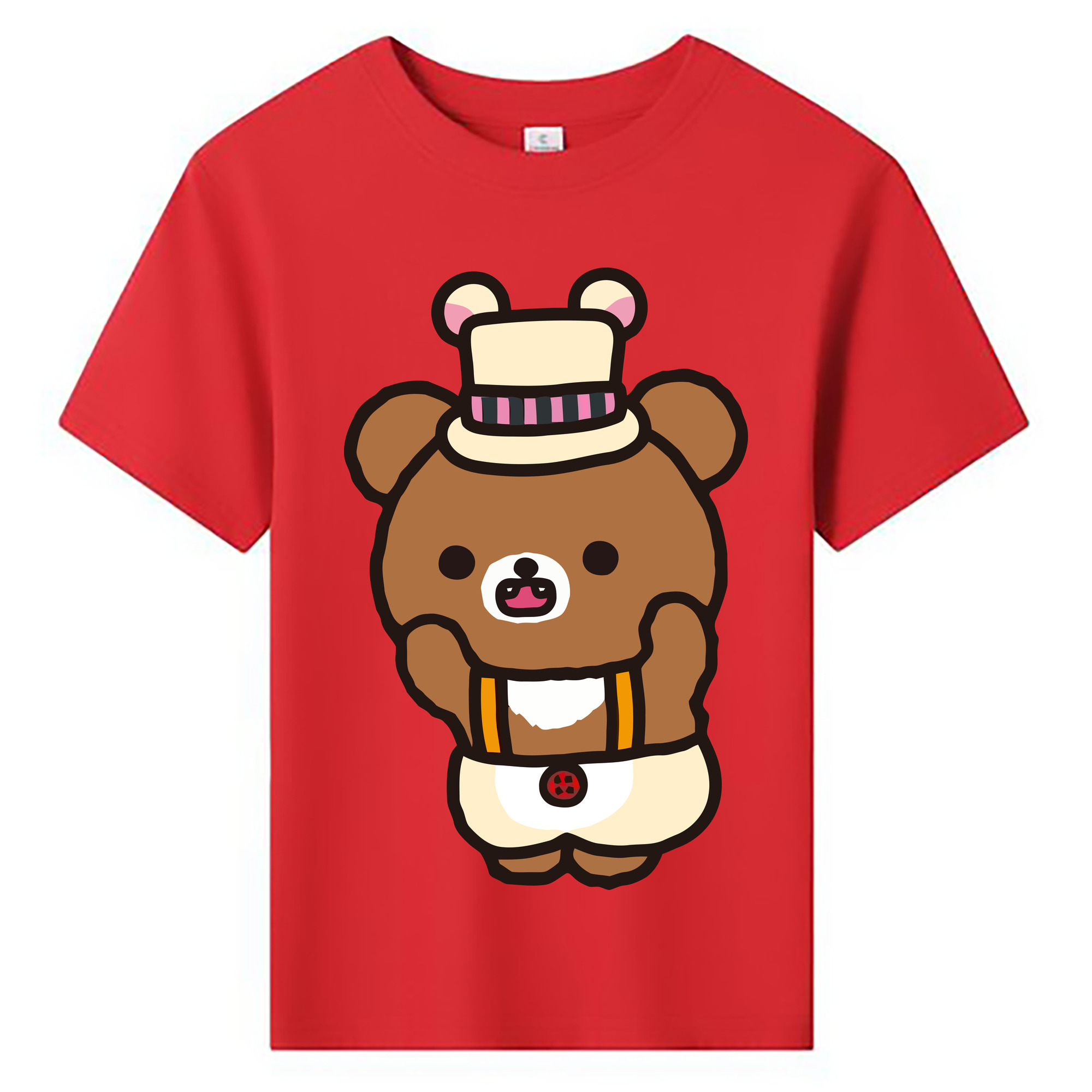 （画像用） リラックマ リラックマ キイロイトリ Rilakkuma Korilakkuma Kiiroitori 綿100％キッズTシャツ（フロントプリント）