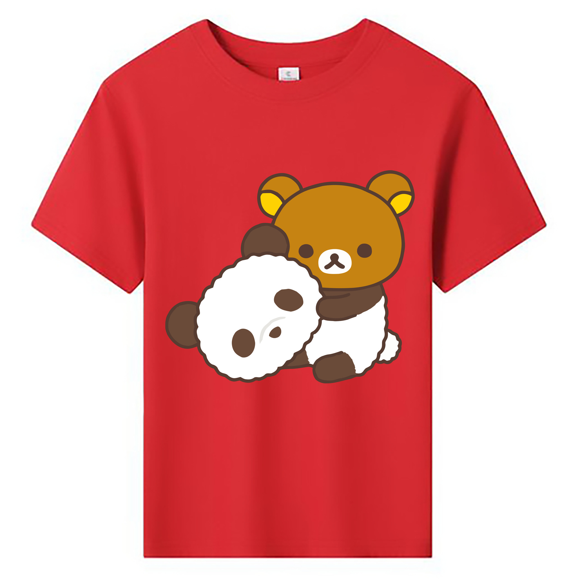 （画像用） リラックマ リラックマ キイロイトリ Rilakkuma Korilakkuma Kiiroitori 綿100％キッズTシャツ（フロントプリント）