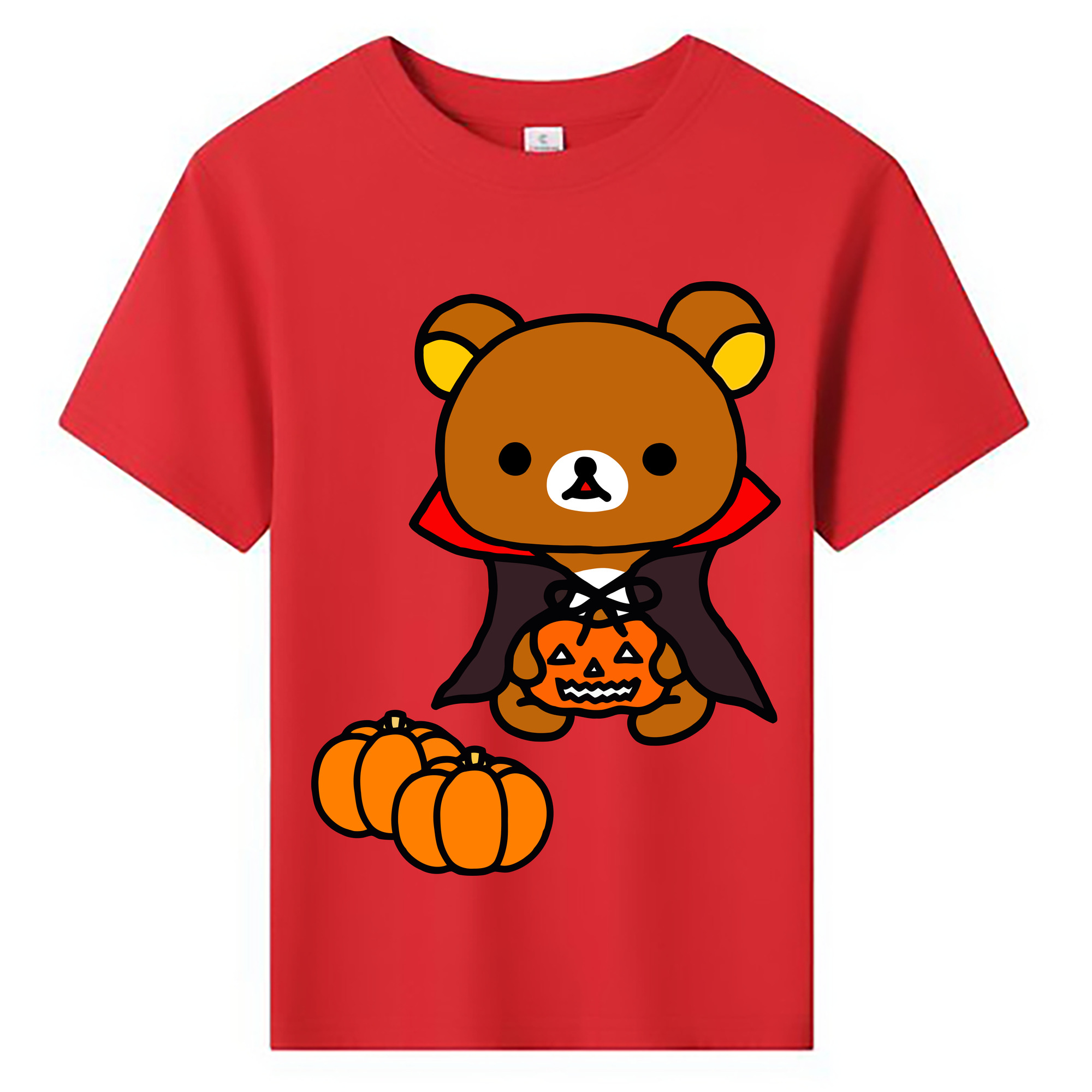 （画像用） リラックマ リラックマ キイロイトリ Rilakkuma Korilakkuma Kiiroitori 綿100％キッズTシャツ（フロントプリント）