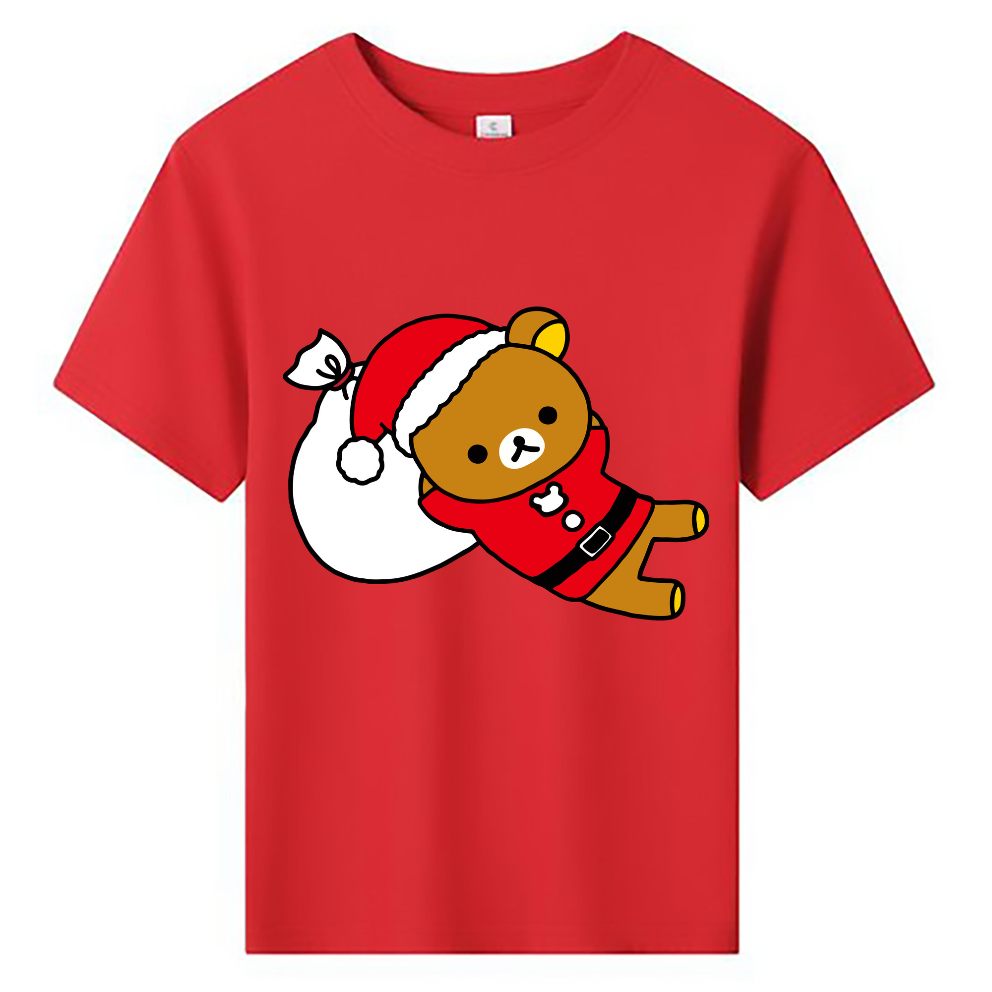 （画像用） リラックマ リラックマ キイロイトリ Rilakkuma Korilakkuma Kiiroitori 綿100％キッズTシャツ（フロントプリント）