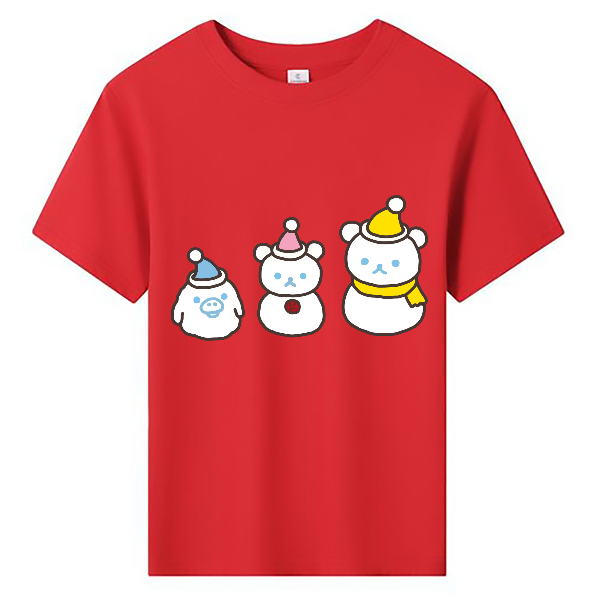 （画像用） リラックマ リラックマ キイロイトリ Rilakkuma Korilakkuma Kiiroitori 綿100％キッズTシャツ（フロントプリント）