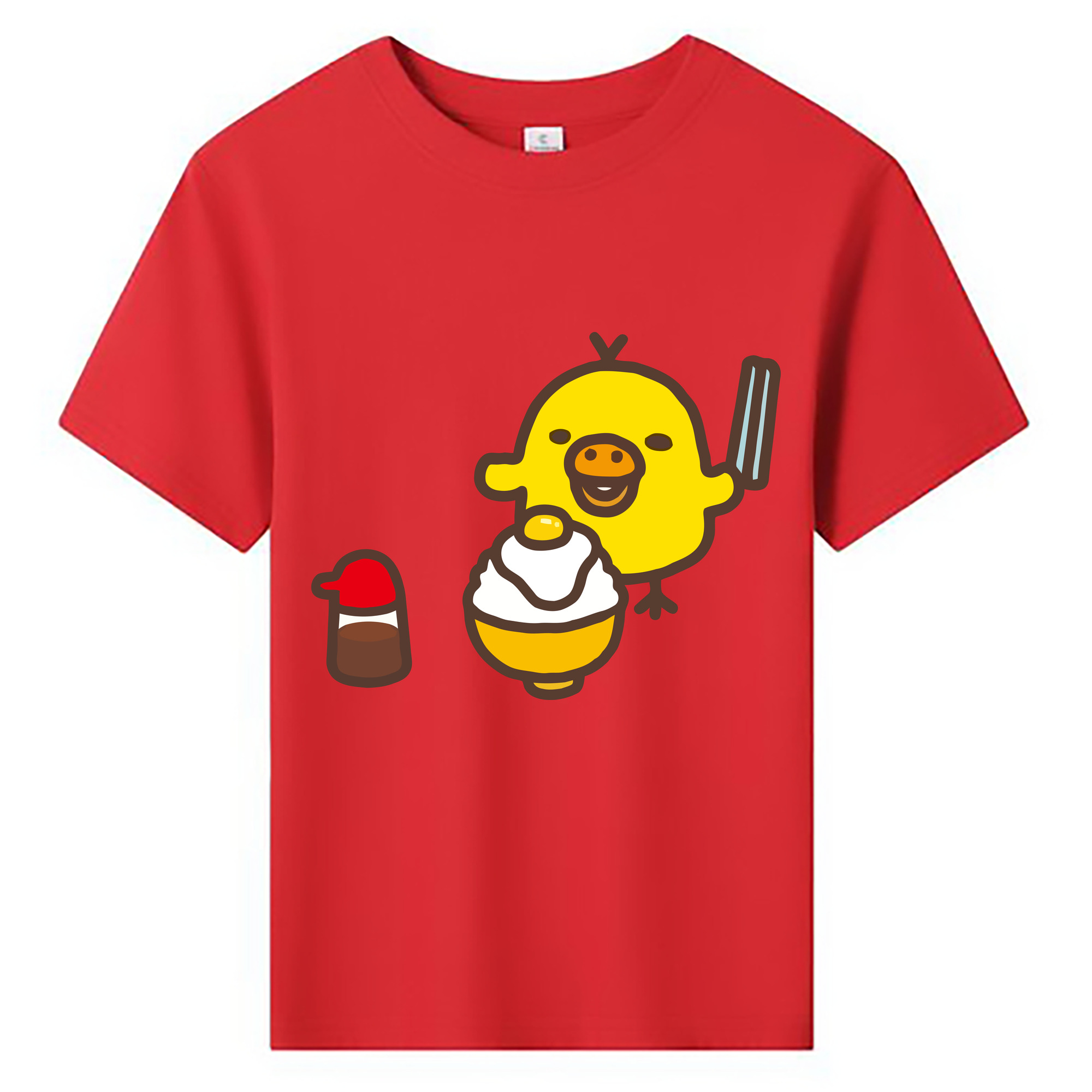 （画像用） リラックマ リラックマ キイロイトリ Rilakkuma Korilakkuma Kiiroitori 綿100％キッズTシャツ（フロントプリント）