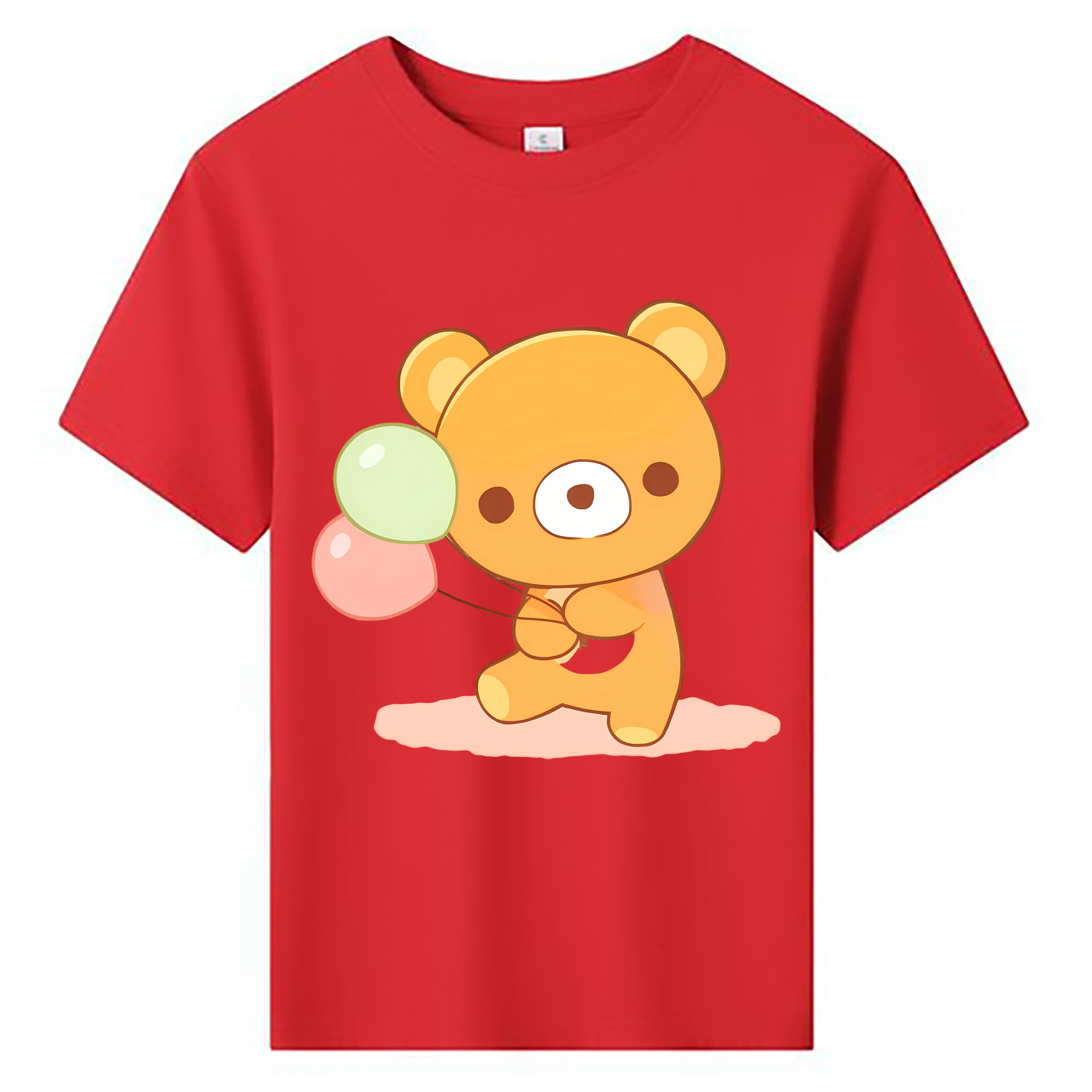 （画像用） リラックマ リラックマ キイロイトリ Rilakkuma Korilakkuma Kiiroitori 綿100％キッズTシャツ（フロントプリント）