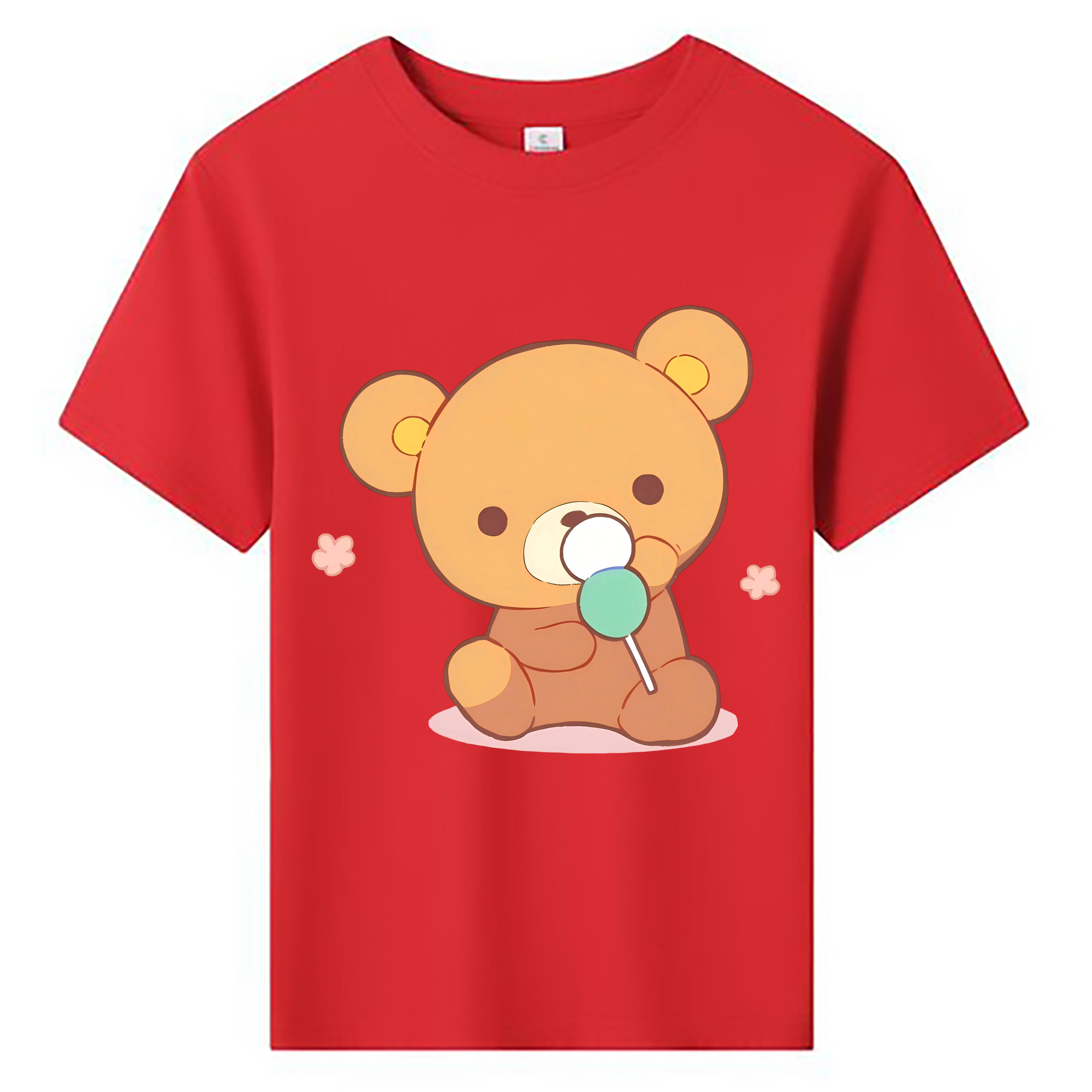 （画像用） リラックマ リラックマ キイロイトリ Rilakkuma Korilakkuma Kiiroitori 綿100％キッズTシャツ（フロントプリント）