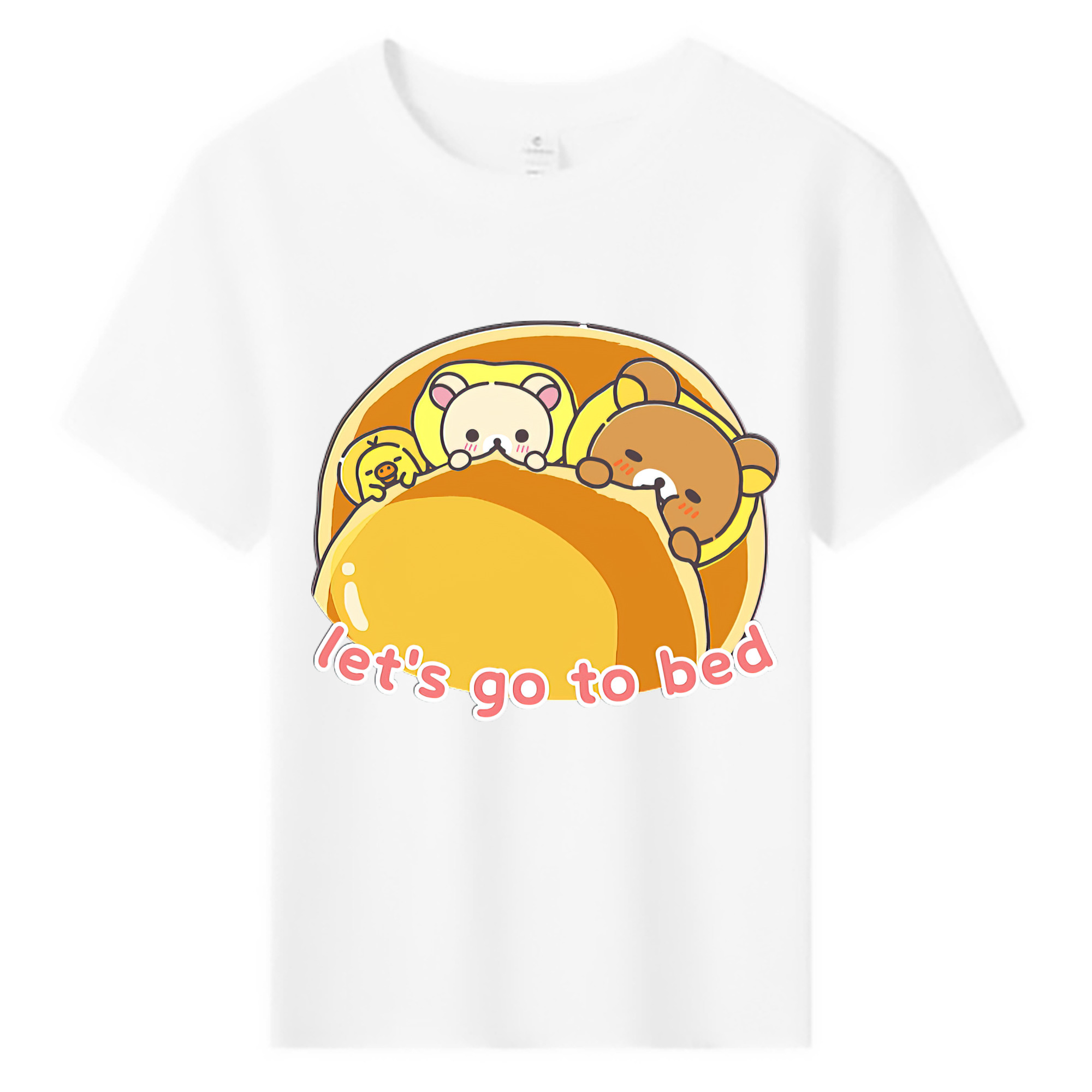 （画像用） リラックマ リラックマ キイロイトリ Rilakkuma Korilakkuma Kiiroitori 綿100％キッズTシャツ（フロントプリント）