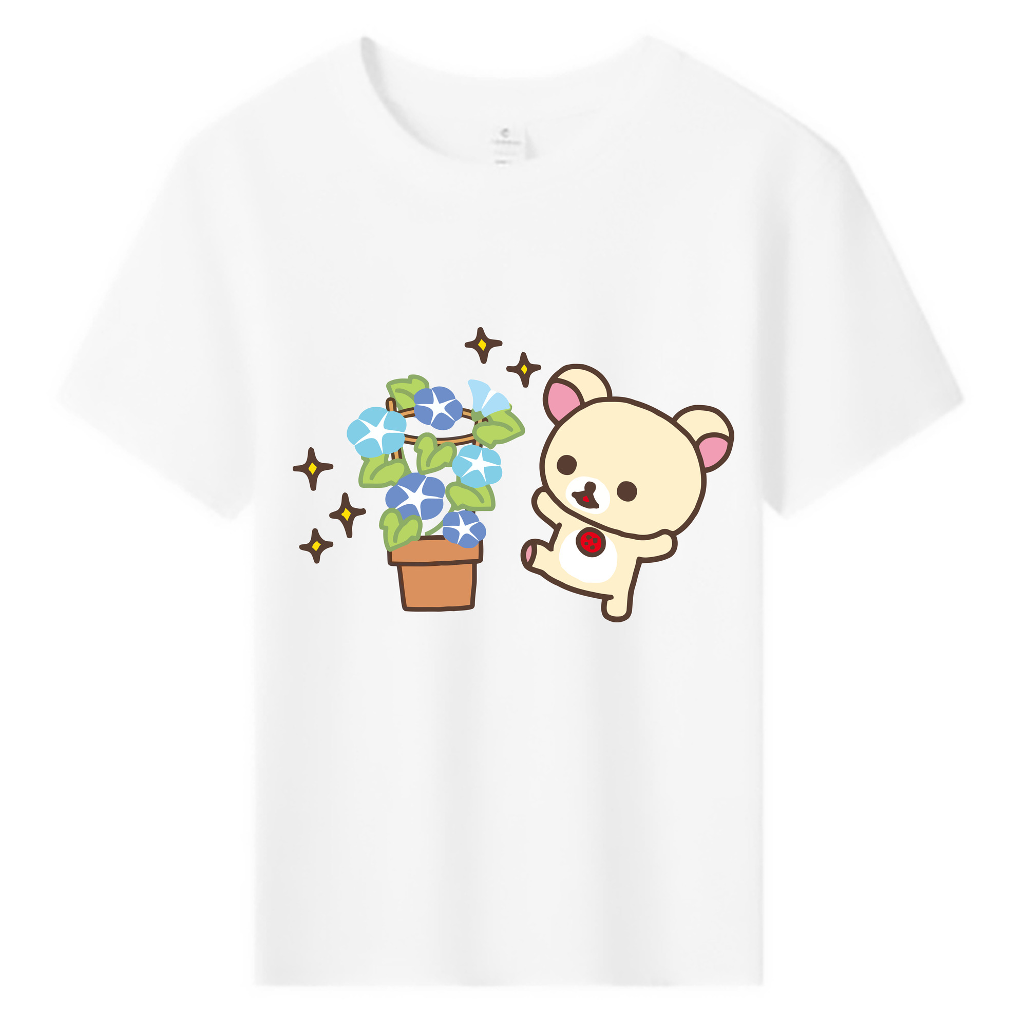 （画像用） リラックマ リラックマ キイロイトリ Rilakkuma Korilakkuma Kiiroitori 綿100％キッズTシャツ（フロントプリント）