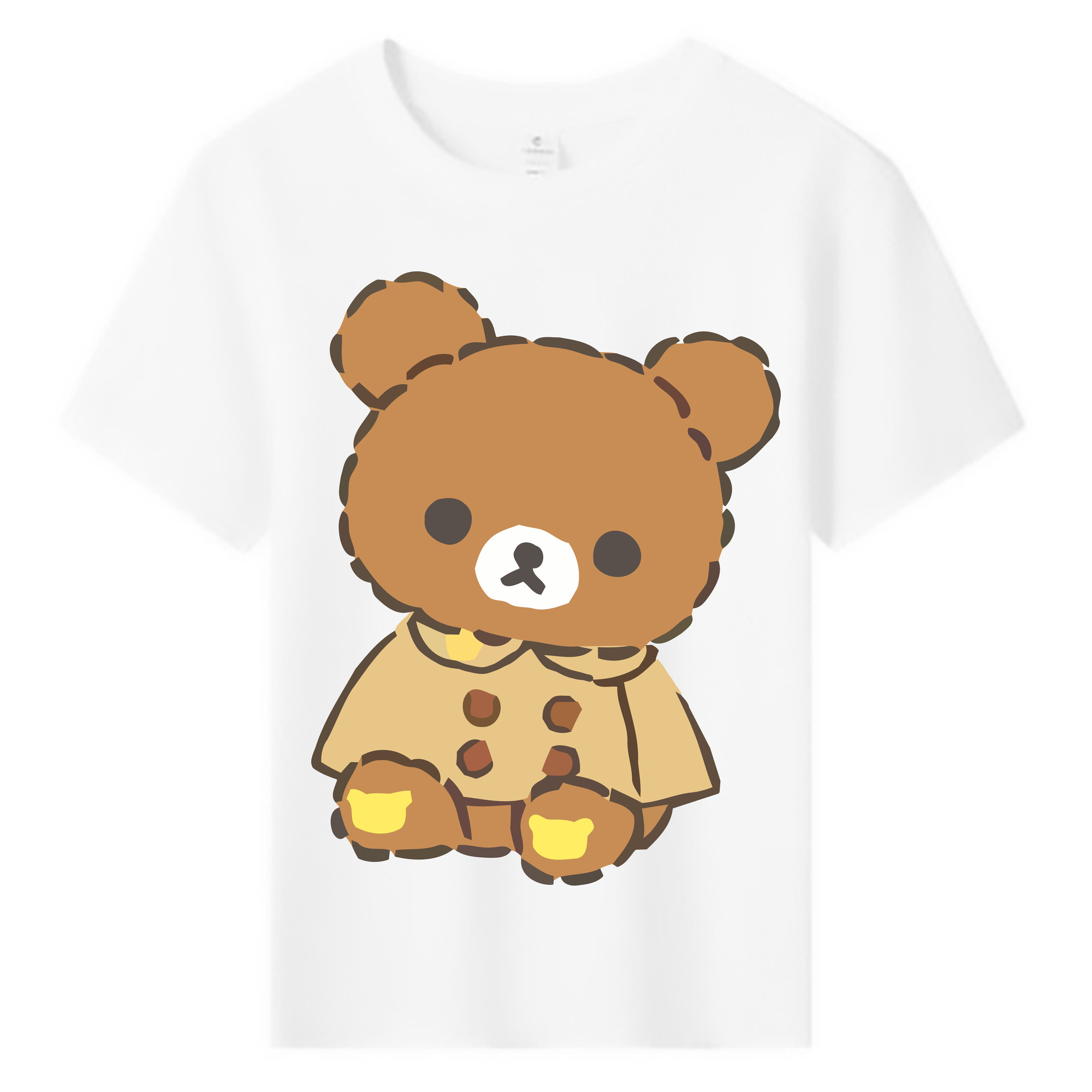 （画像用） リラックマ リラックマ キイロイトリ Rilakkuma Korilakkuma Kiiroitori 綿100％キッズTシャツ（フロントプリント）
