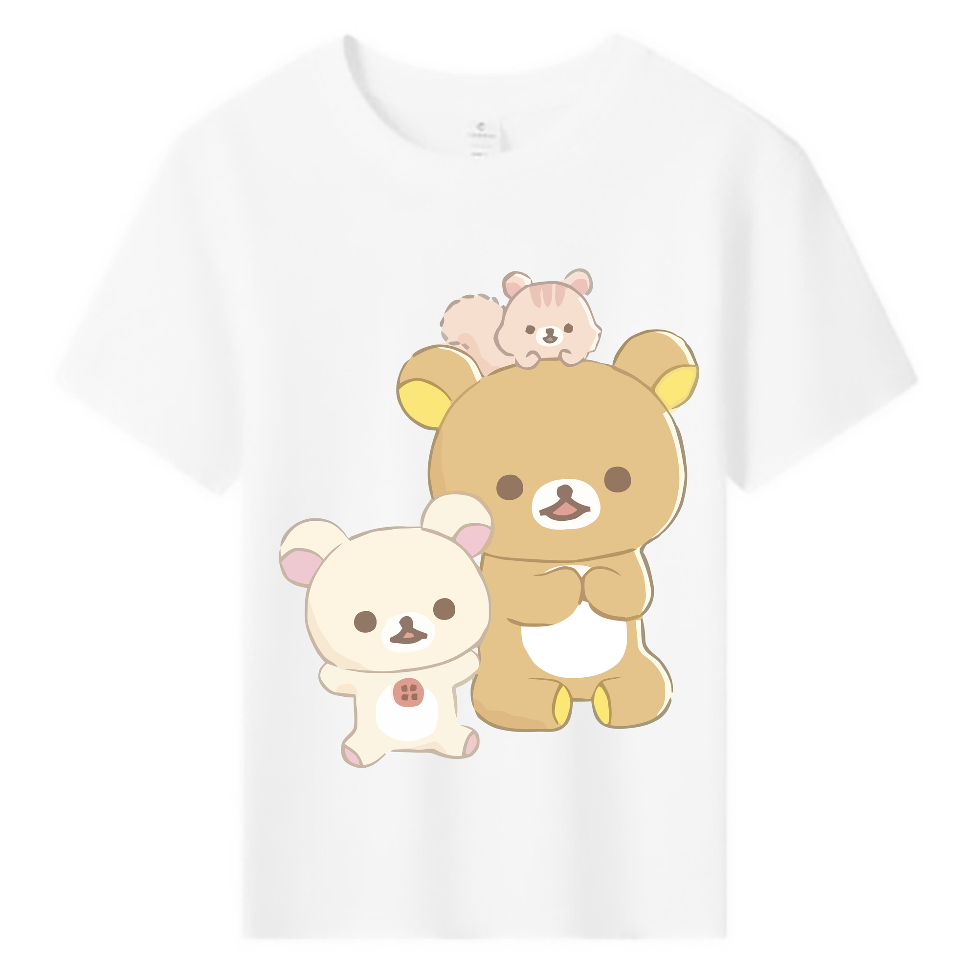 （画像用） リラックマ リラックマ キイロイトリ Rilakkuma Korilakkuma Kiiroitori 綿100％キッズTシャツ（フロントプリント）