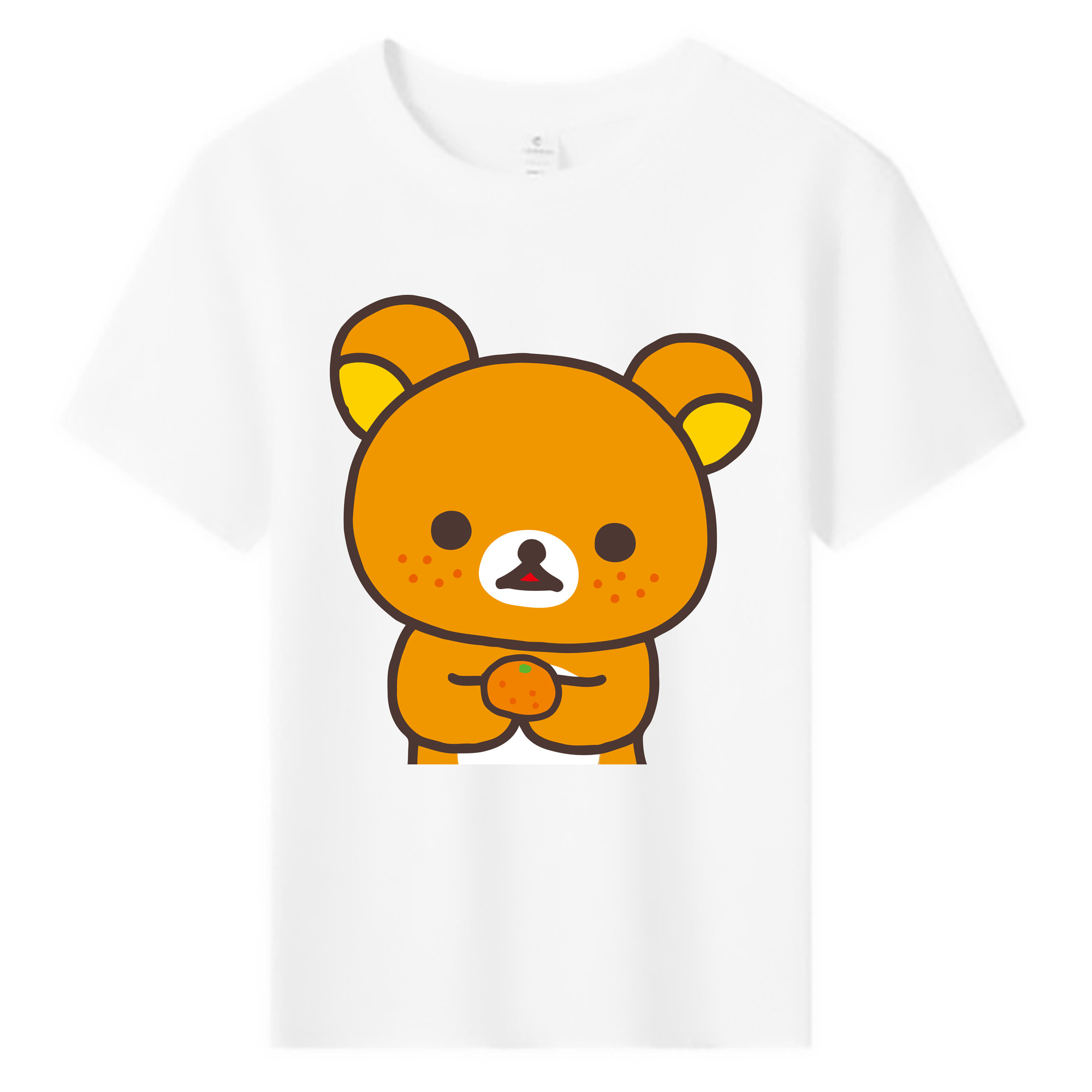 （画像用） リラックマ リラックマ キイロイトリ Rilakkuma Korilakkuma Kiiroitori 綿100％キッズTシャツ（フロントプリント）