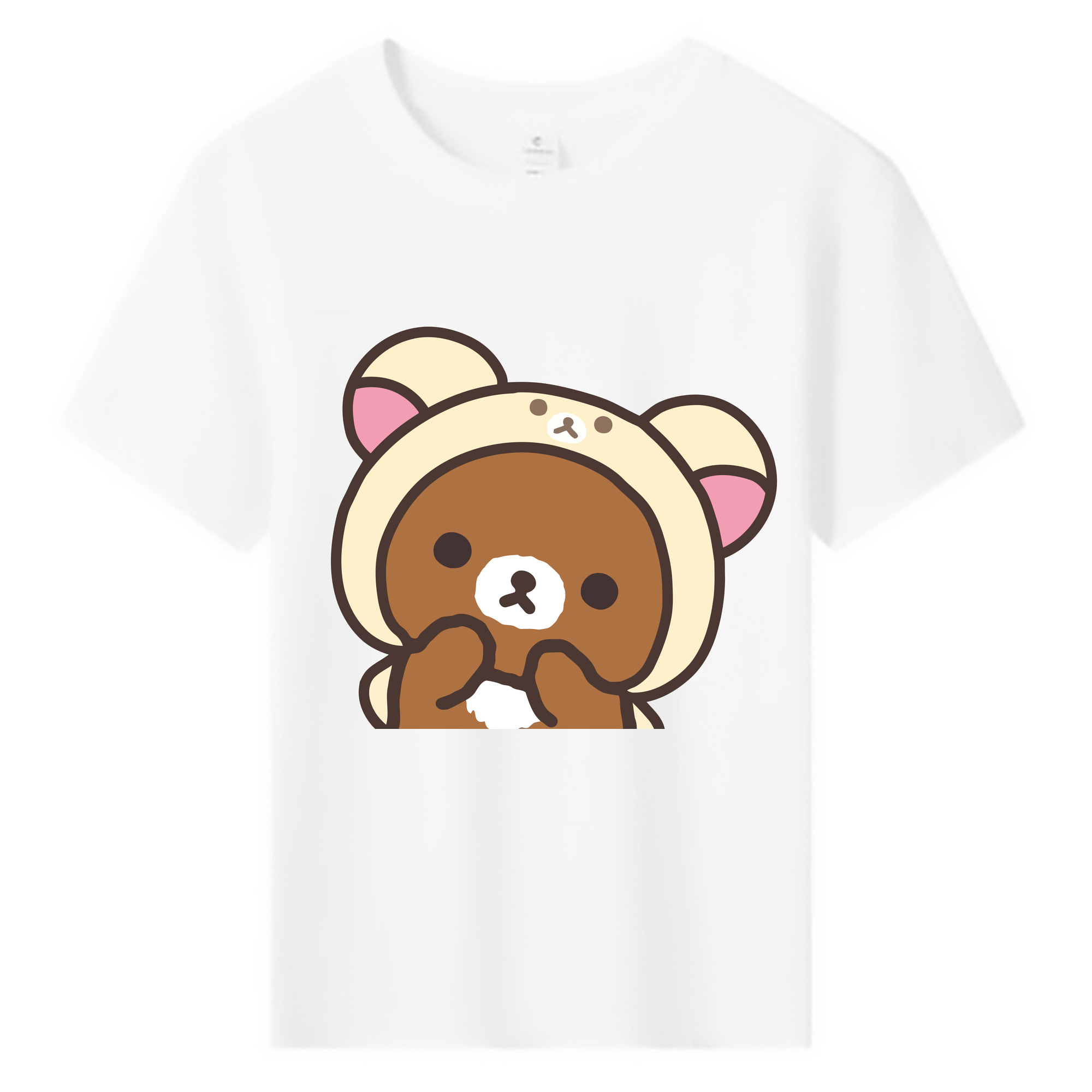 （画像用） リラックマ リラックマ キイロイトリ Rilakkuma Korilakkuma Kiiroitori 綿100％キッズTシャツ（フロントプリント）