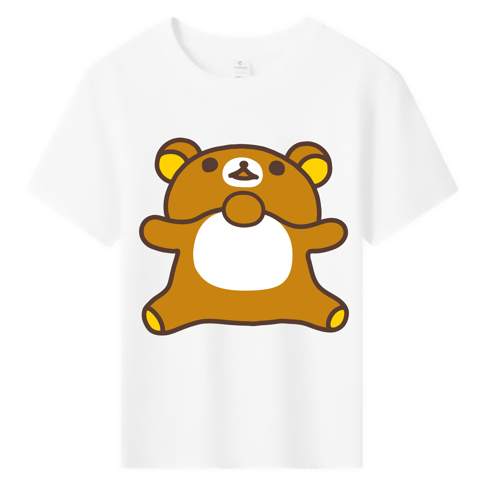 （画像用） リラックマ リラックマ キイロイトリ Rilakkuma Korilakkuma Kiiroitori 綿100％キッズTシャツ（フロントプリント）