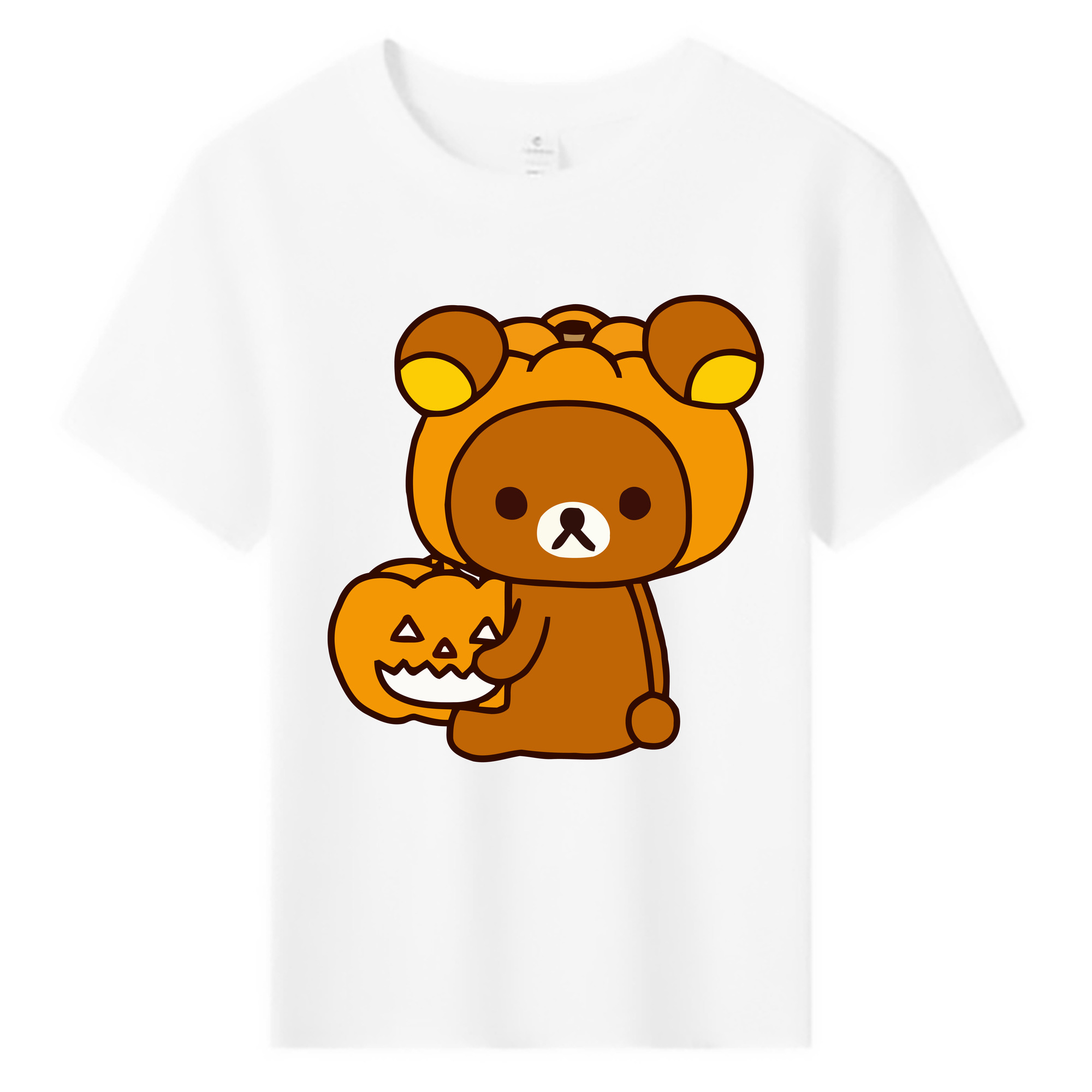 （画像用） リラックマ リラックマ キイロイトリ Rilakkuma Korilakkuma Kiiroitori 綿100％キッズTシャツ（フロントプリント）