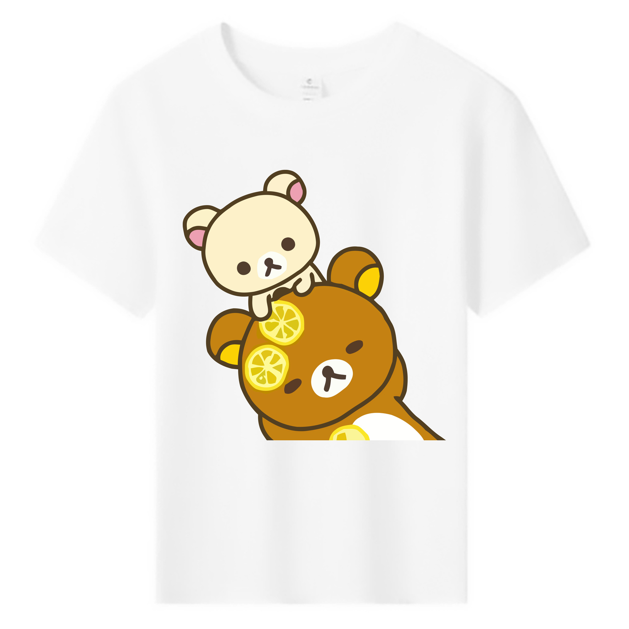 （画像用） リラックマ リラックマ キイロイトリ Rilakkuma Korilakkuma Kiiroitori 綿100％キッズTシャツ（フロントプリント）