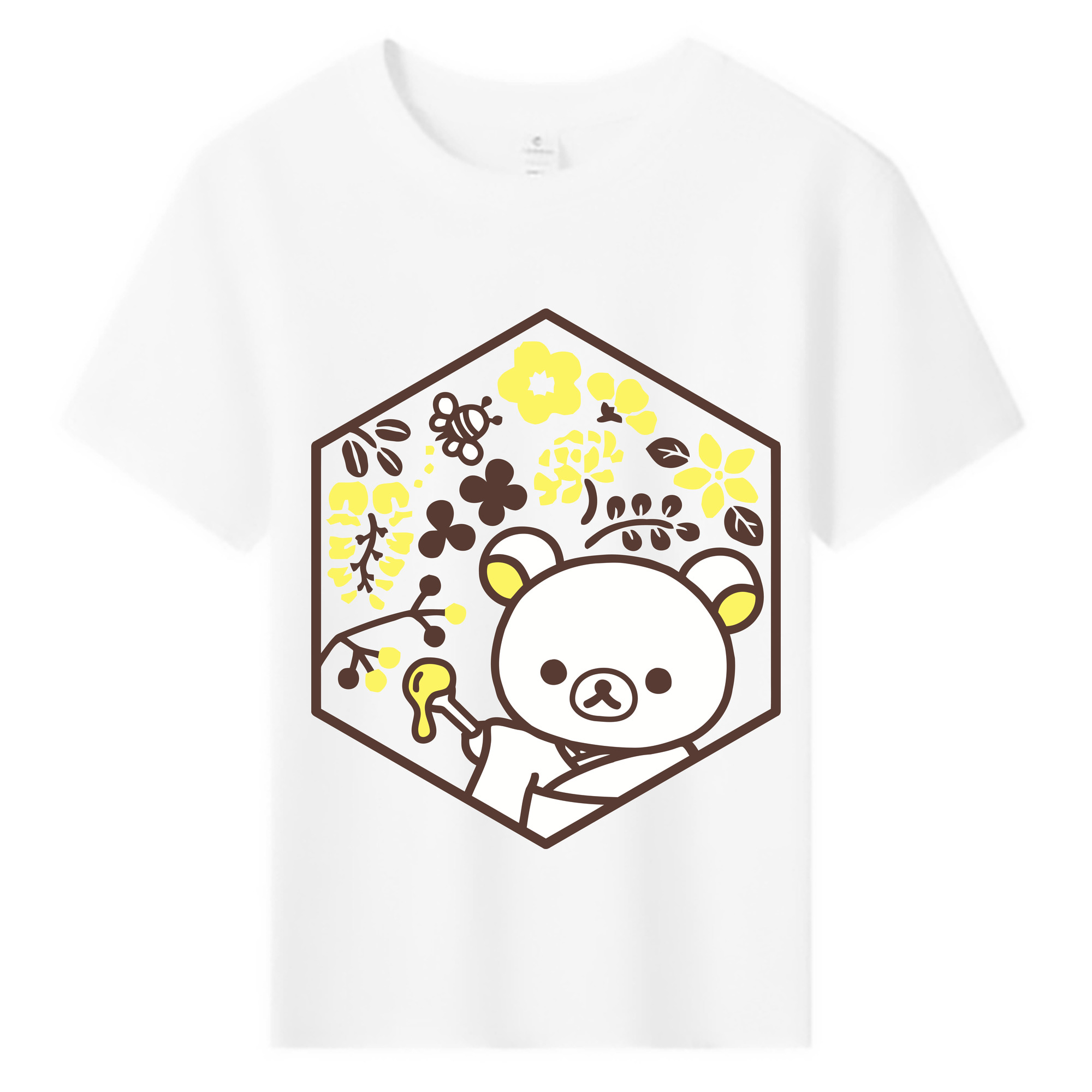 （画像用） リラックマ リラックマ キイロイトリ Rilakkuma Korilakkuma Kiiroitori 綿100％キッズTシャツ（フロントプリント）