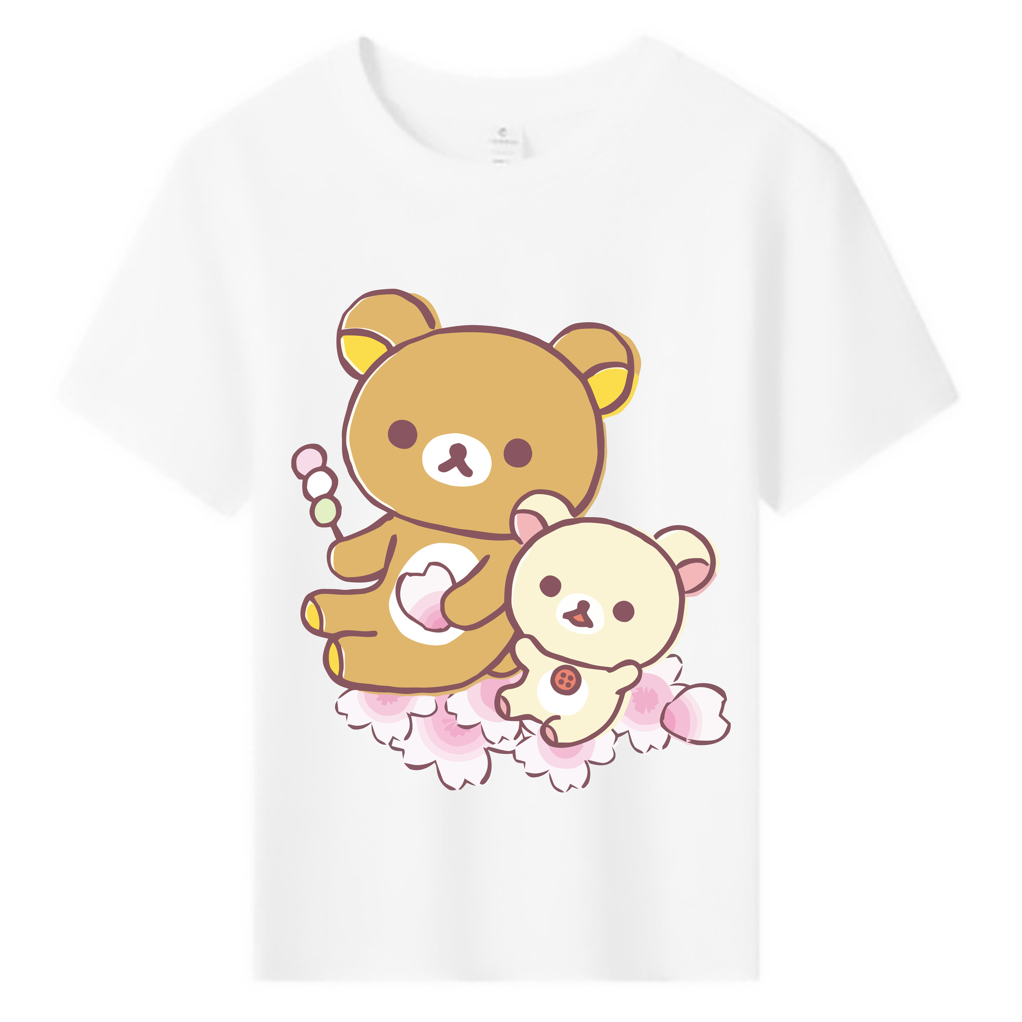 （画像用） リラックマ リラックマ キイロイトリ Rilakkuma Korilakkuma Kiiroitori 綿100％キッズTシャツ（フロントプリント）