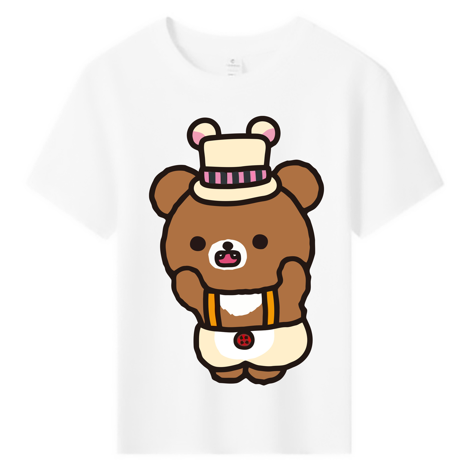 （画像用） リラックマ リラックマ キイロイトリ Rilakkuma Korilakkuma Kiiroitori 綿100％キッズTシャツ（フロントプリント）