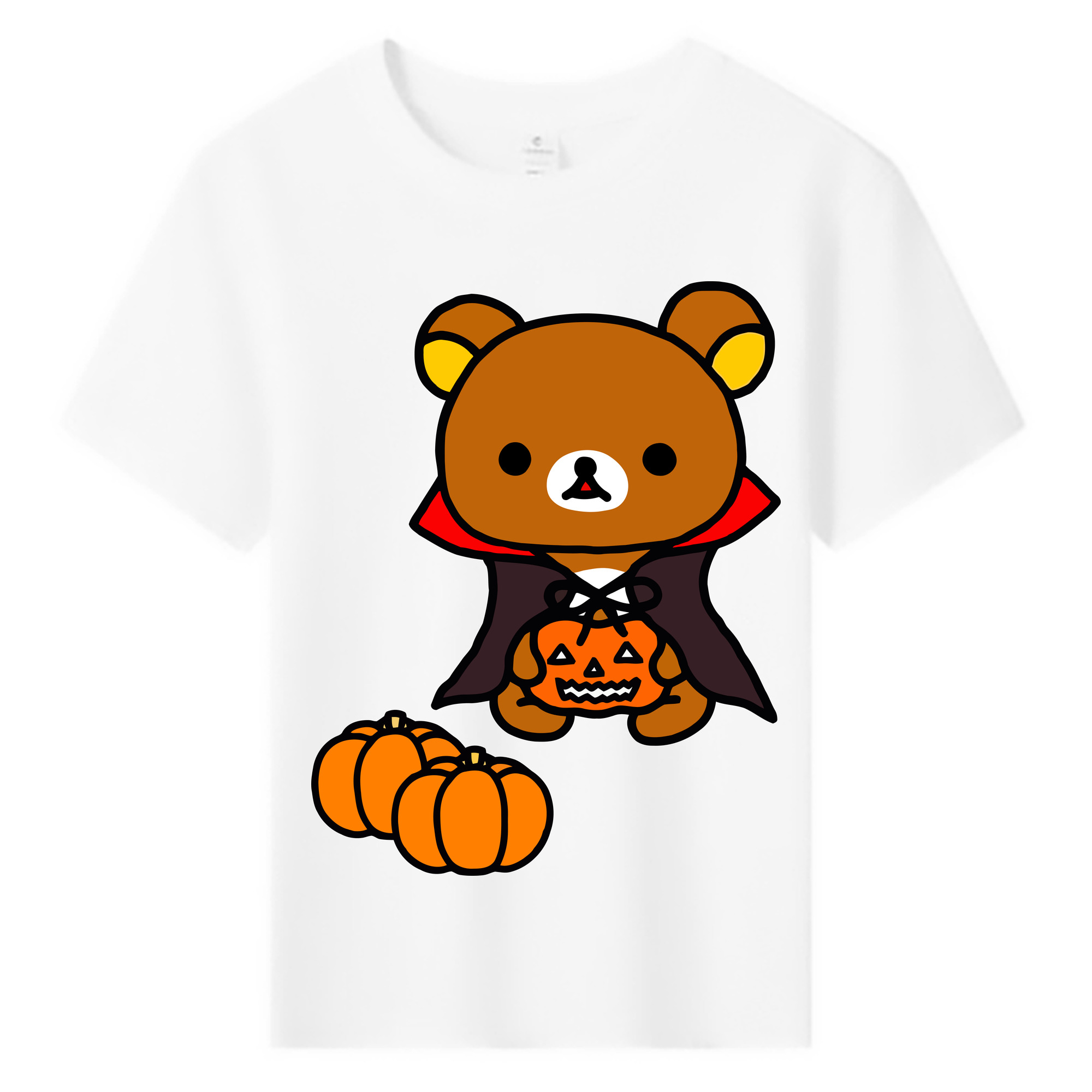 （画像用） リラックマ リラックマ キイロイトリ Rilakkuma Korilakkuma Kiiroitori 綿100％キッズTシャツ（フロントプリント）