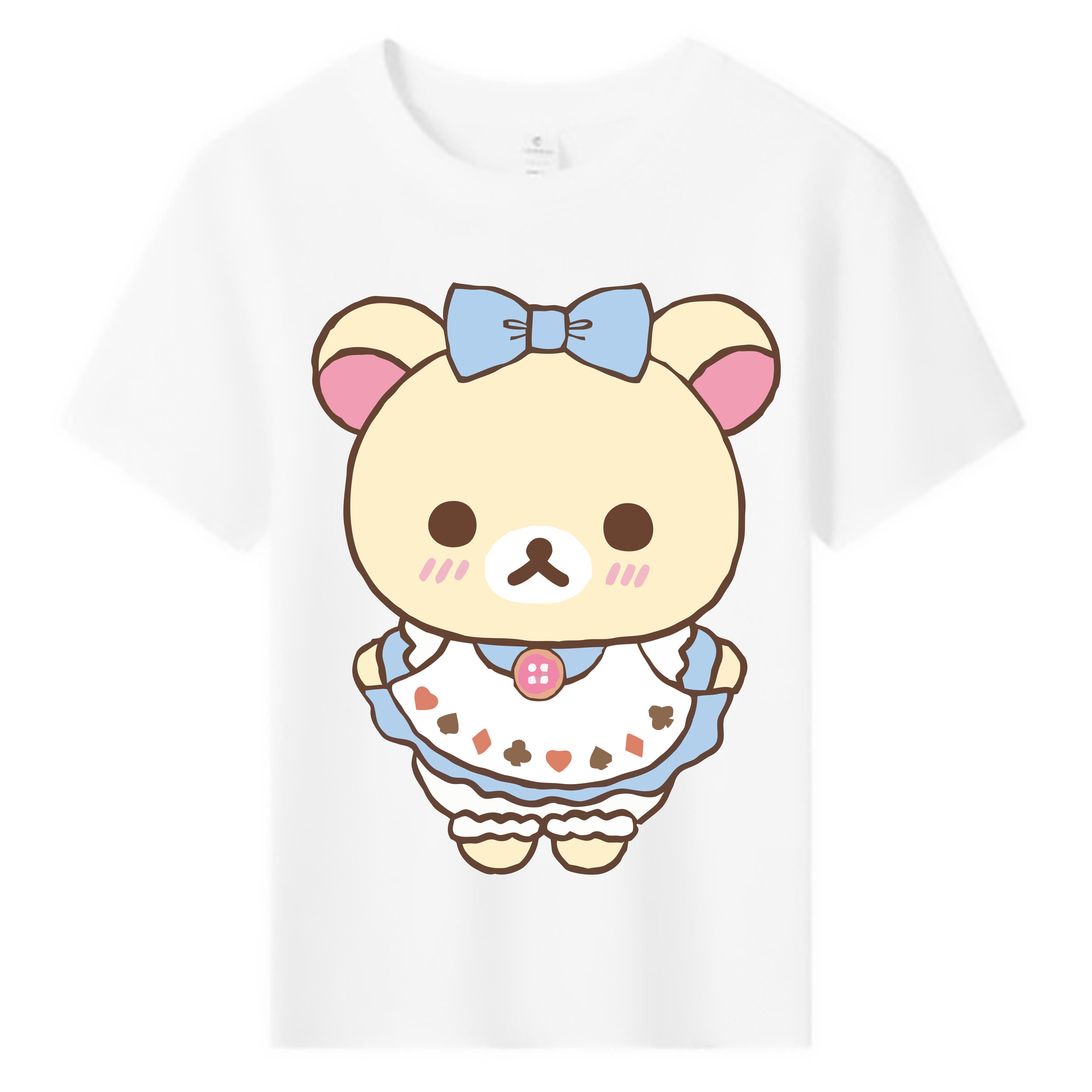 （画像用） リラックマ リラックマ キイロイトリ Rilakkuma Korilakkuma Kiiroitori 綿100％キッズTシャツ（フロントプリント）