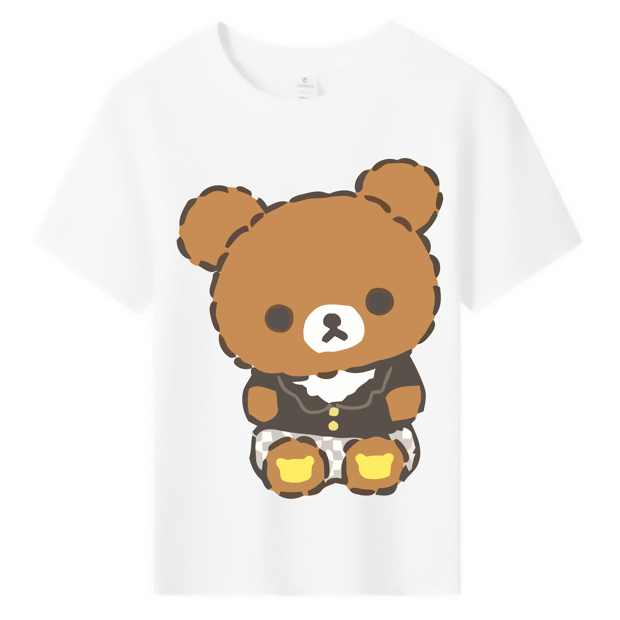 （画像用） リラックマ リラックマ キイロイトリ Rilakkuma Korilakkuma Kiiroitori 綿100％キッズTシャツ（フロントプリント）