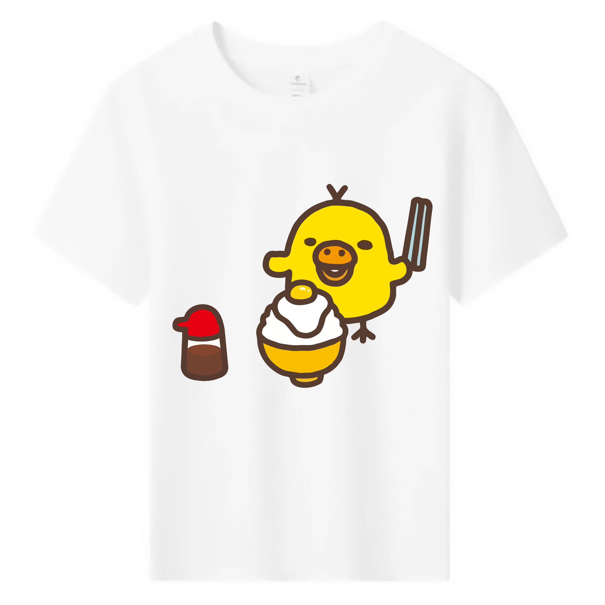 （画像用） リラックマ リラックマ キイロイトリ Rilakkuma Korilakkuma Kiiroitori 綿100％キッズTシャツ（フロントプリント）